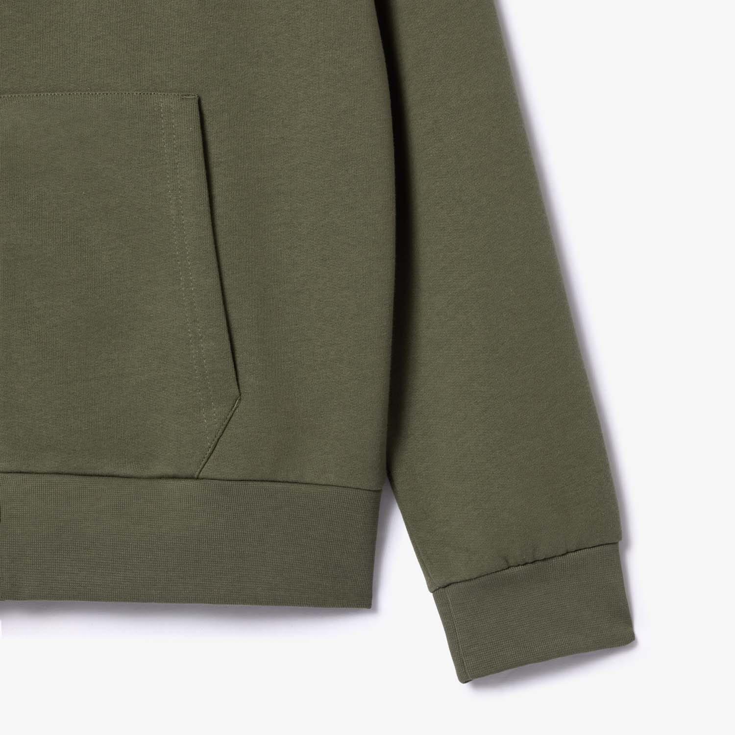 Green - Lacoste - Zip-Up Fleece Hoodie - 3