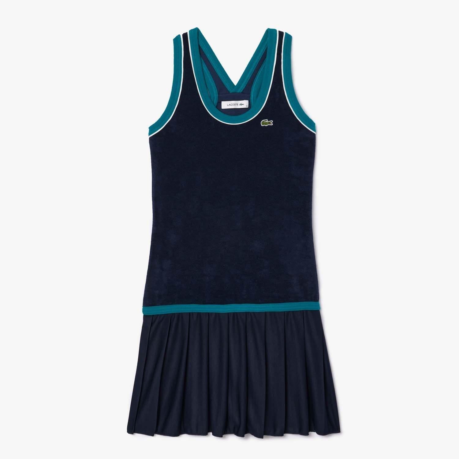 Blue - Lacoste - Slim-Fit Cross Back Terry Dress - 1