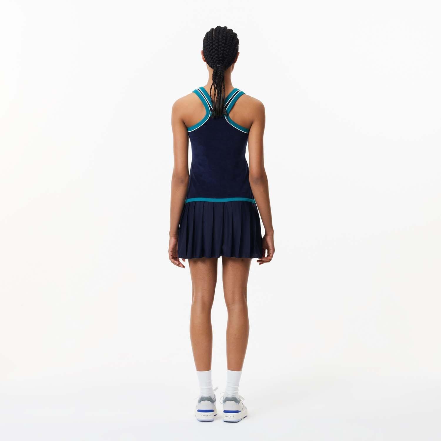 Blue - Lacoste - Slim-Fit Cross Back Terry Dress - 2