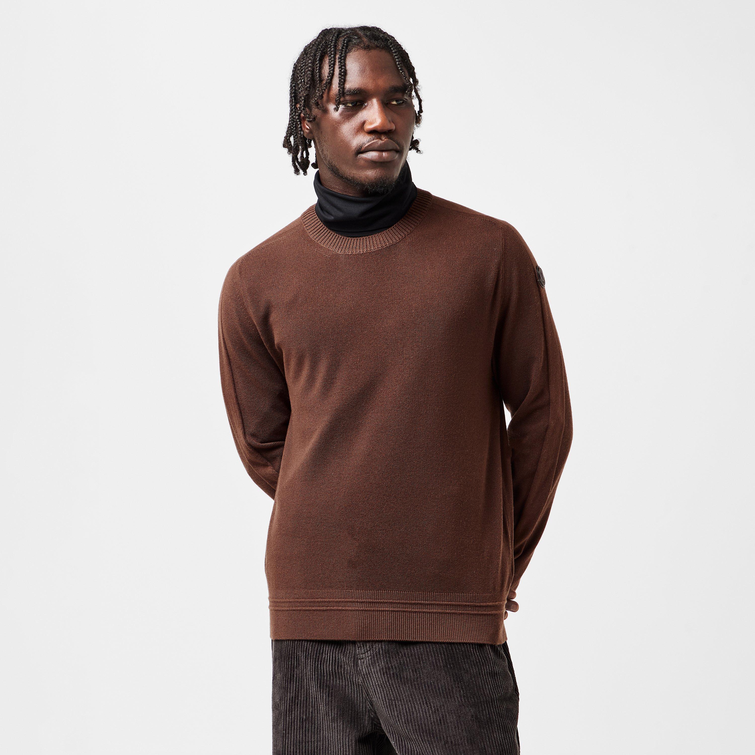 Taupe 259 - Moncler - Men's Edit Crew Neck Jumper - 3