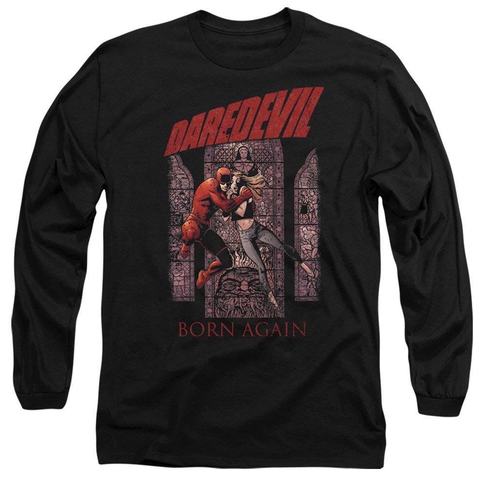 Black - Marvel - Daredevil Born Again Comic Cover Long Sleeve T-Shi - 1