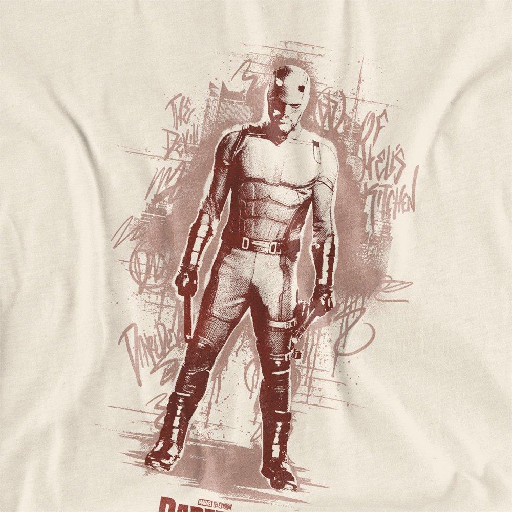 Beige - Marvel - Daredevil Born Again Hell’S Kitchen Graffiti T-Shi - 2