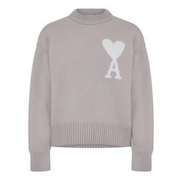 Ami Paris Logo Intarsia Wool Jumper