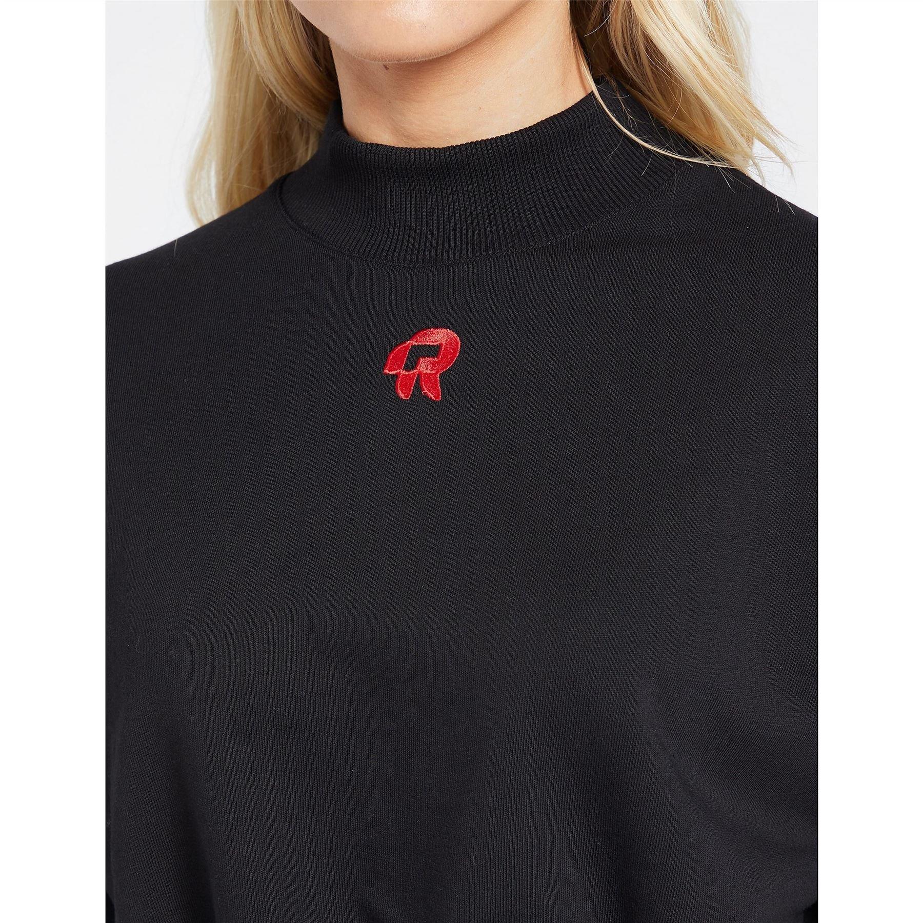 Black - Red Run - Inky Cropped Sweatshirt - 2