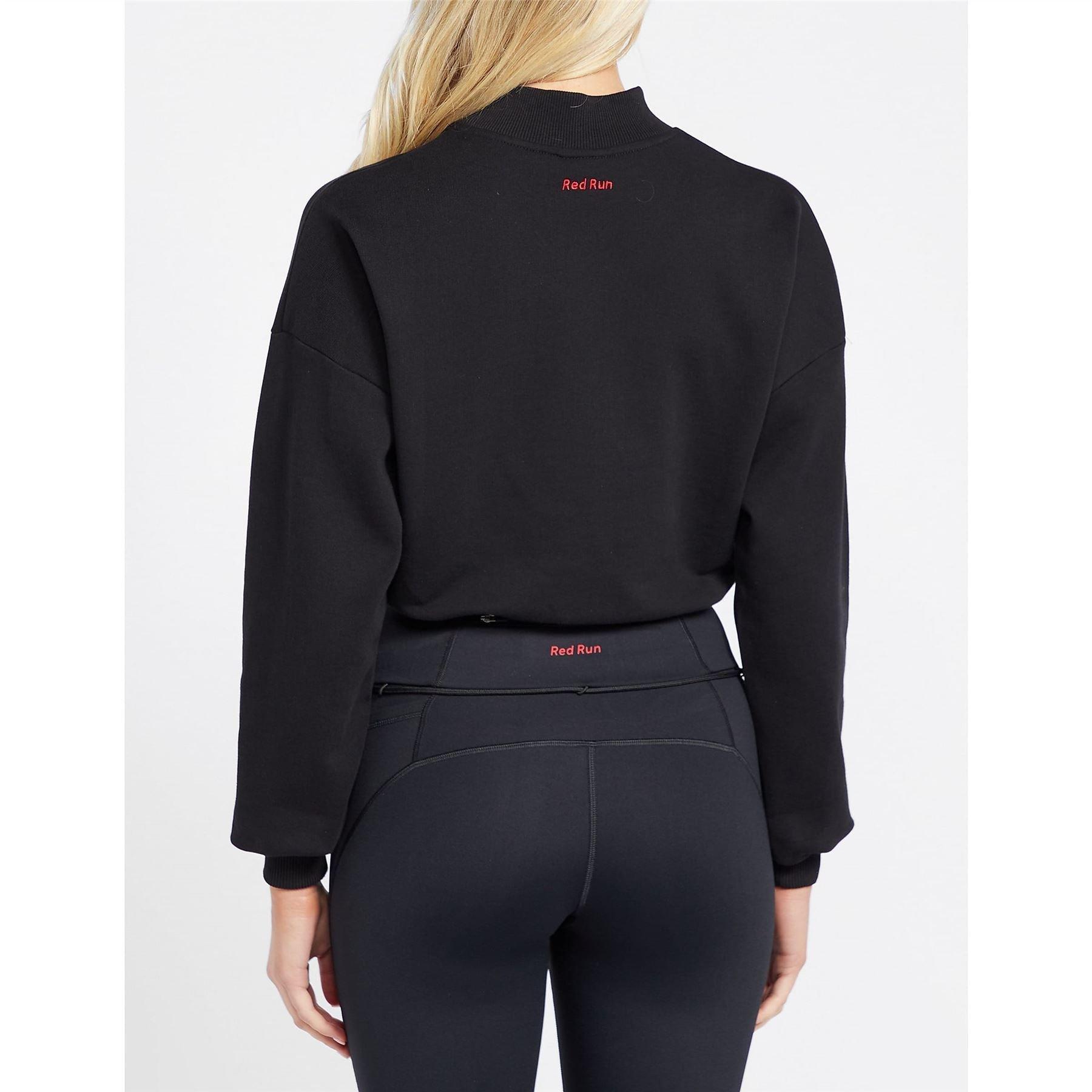 Black - Red Run - Inky Cropped Sweatshirt - 3