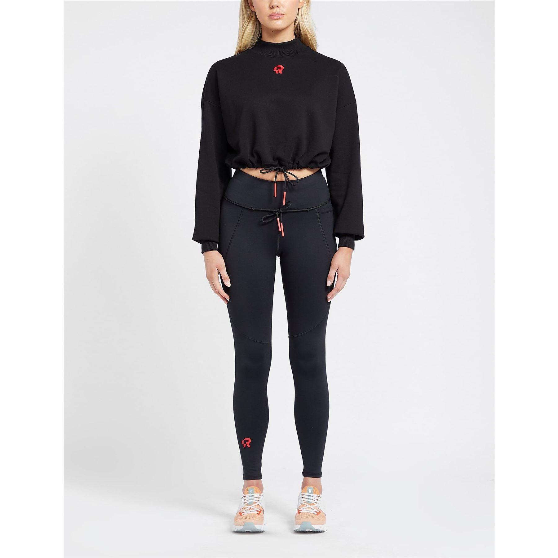 Black - Red Run - Inky Cropped Sweatshirt - 4
