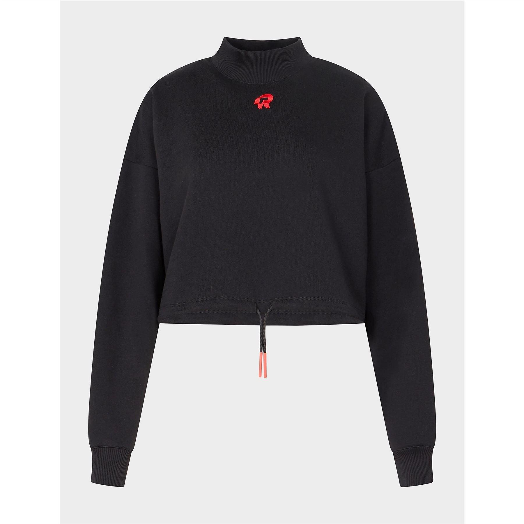 Black - Red Run - Inky Cropped Sweatshirt - 5