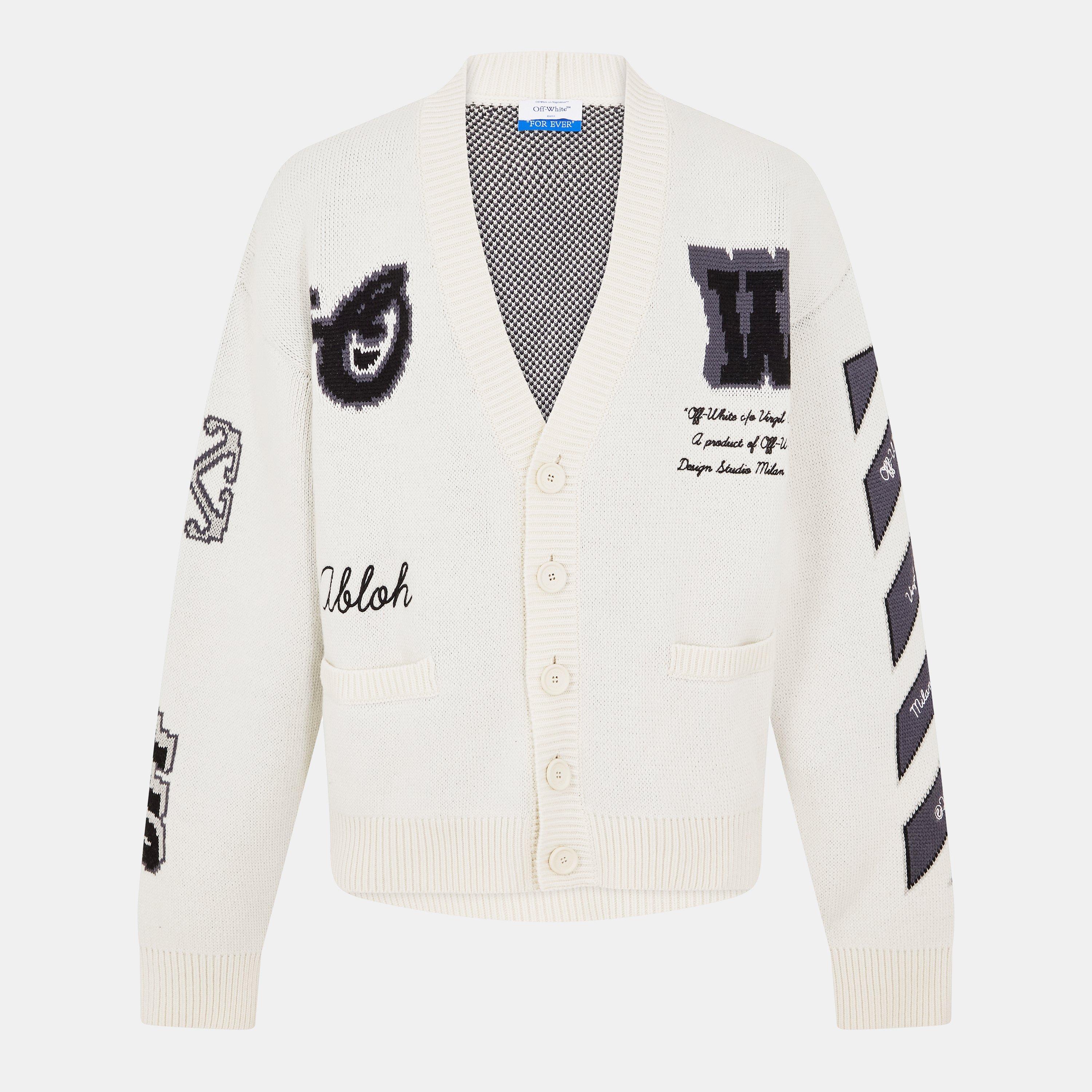 Off White Men's  Varsity Cardigan, Logos and Motifs