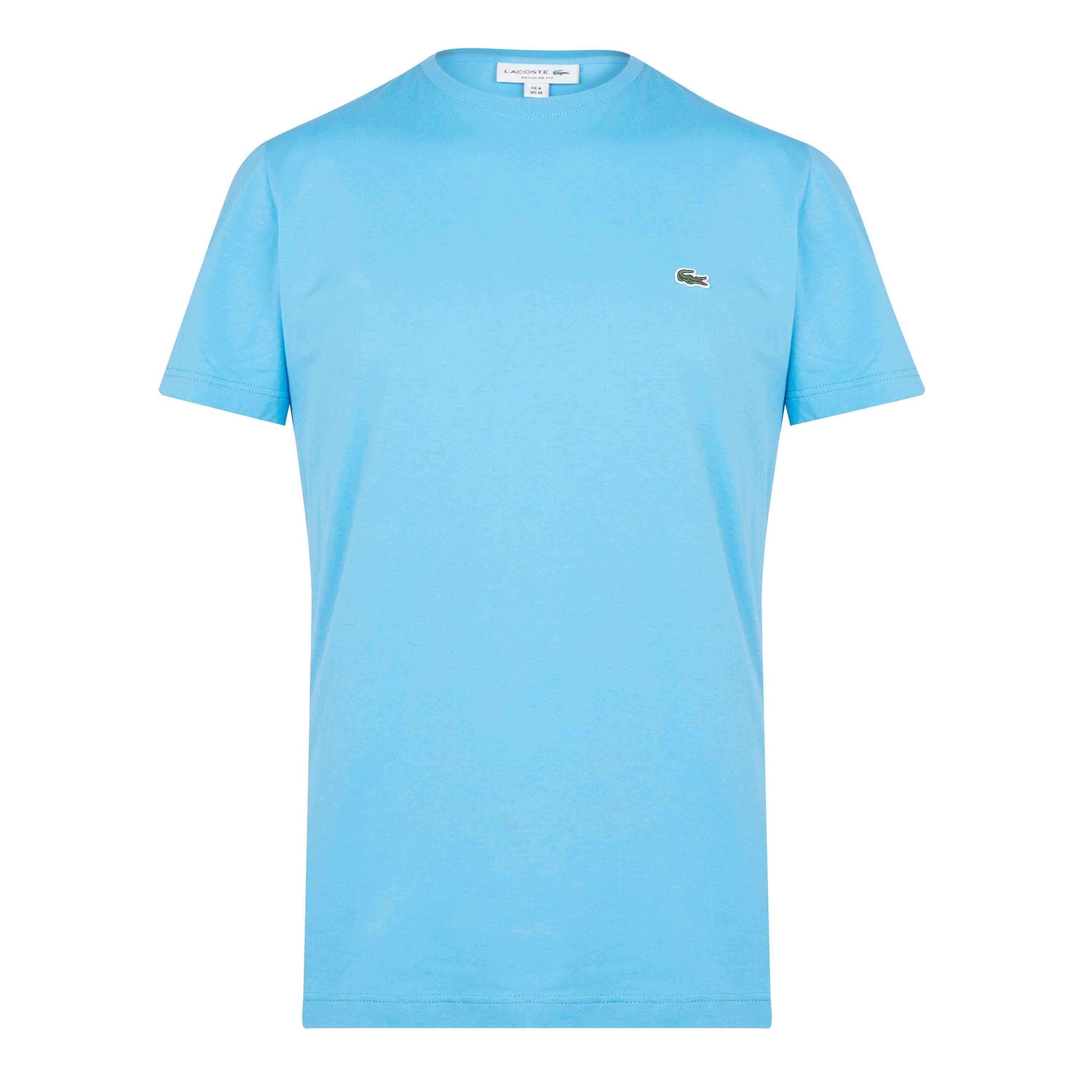 Blue - Lacoste - Crewneck Pima Cotton Jersey T-Shirt - 1