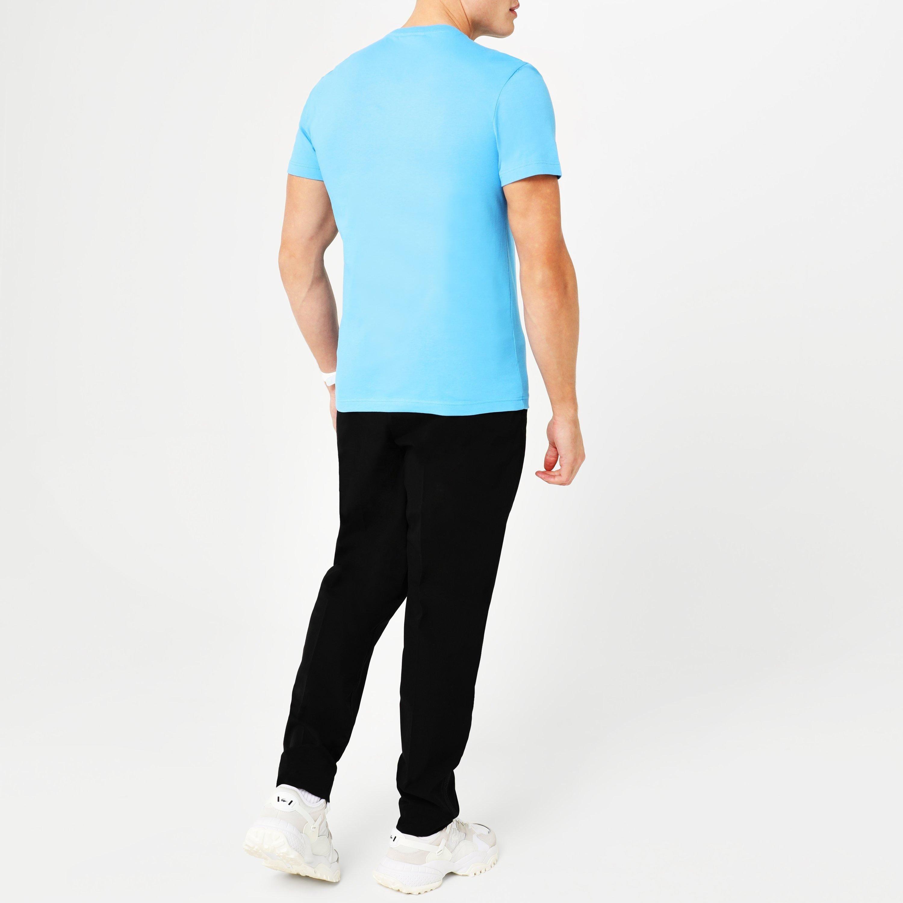 Blue - Lacoste - Crewneck Pima Cotton Jersey T-Shirt - 3