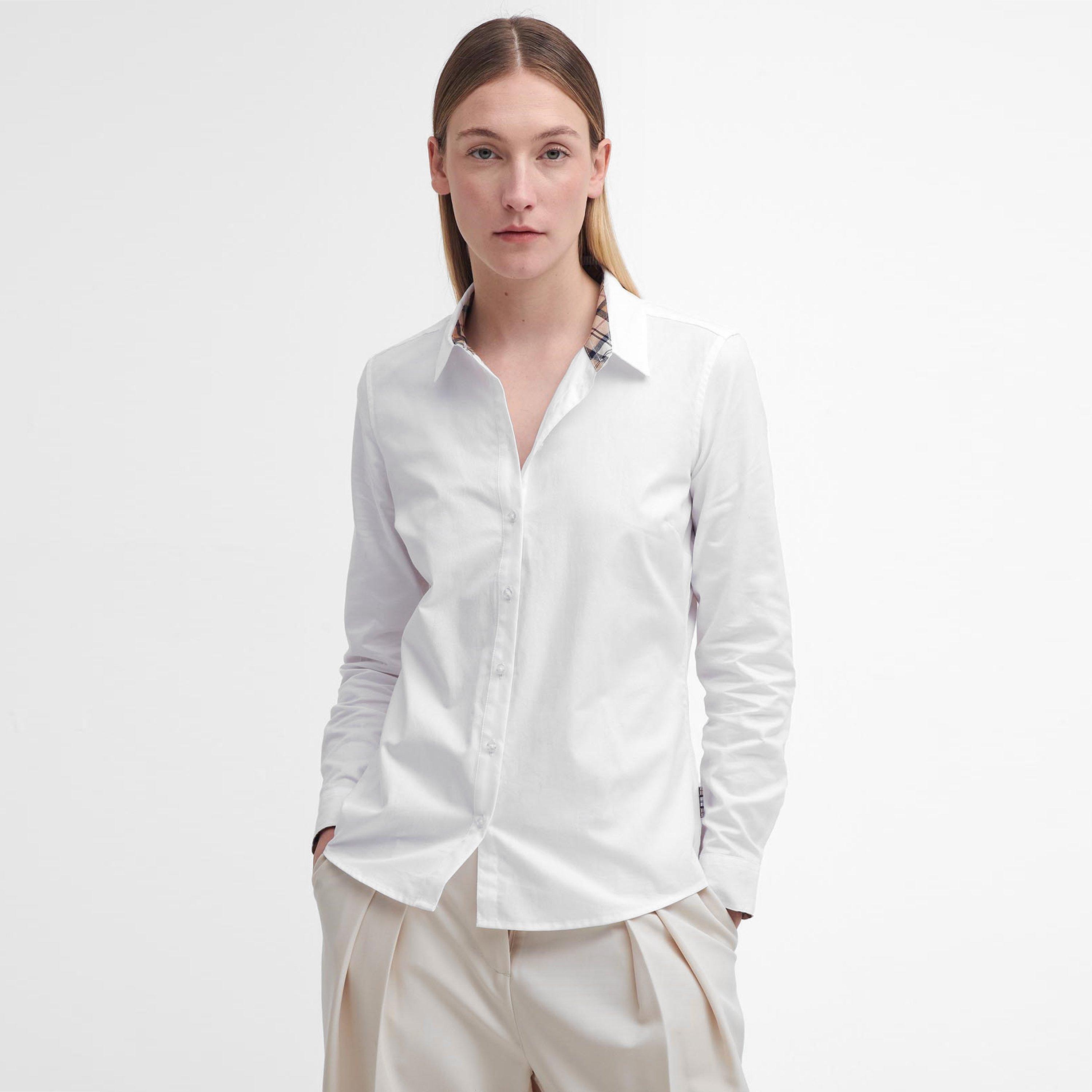 White/Hessian - Barbour - Womens Derwent Shirt - 2