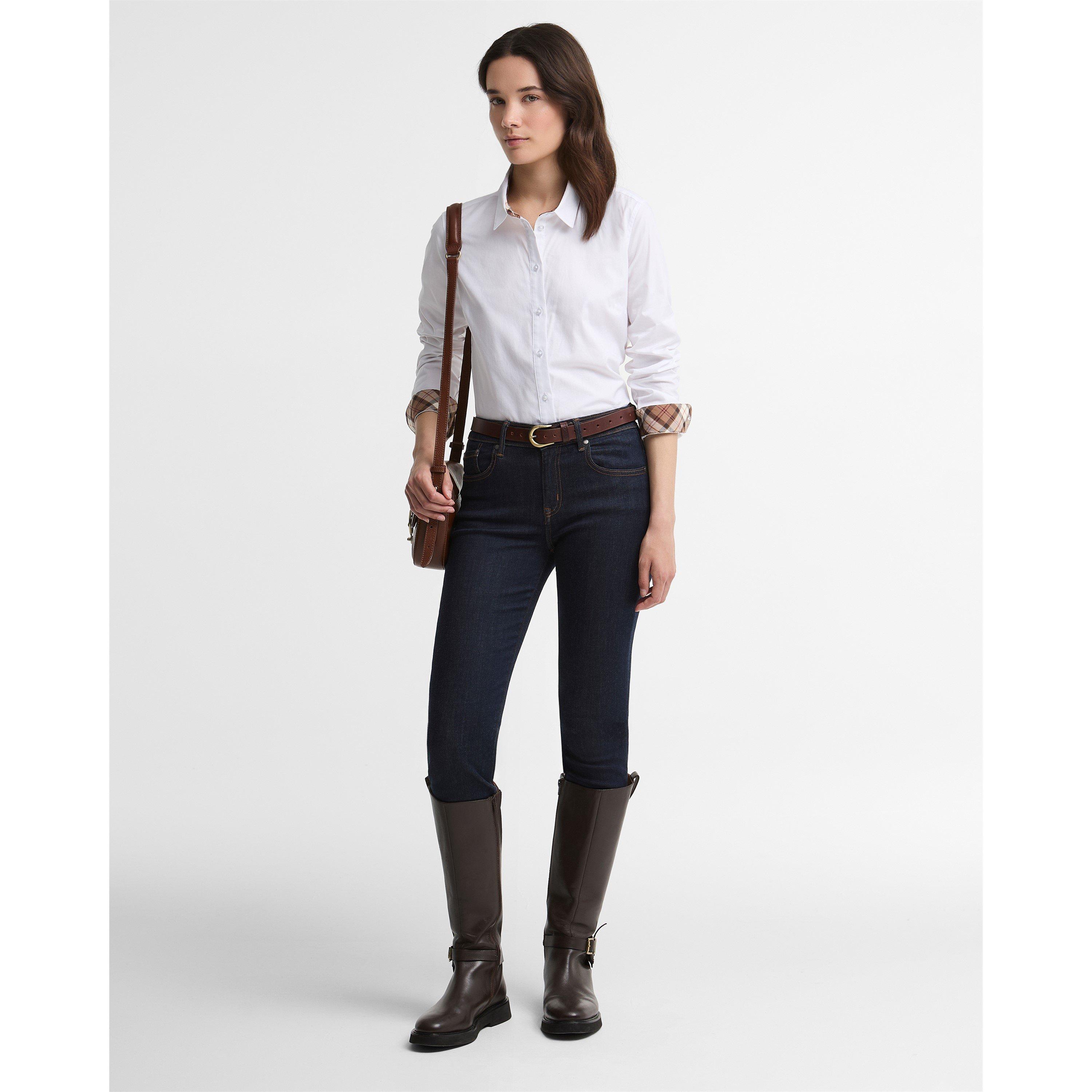 White/Hessian - Barbour - Womens Derwent Shirt - 5
