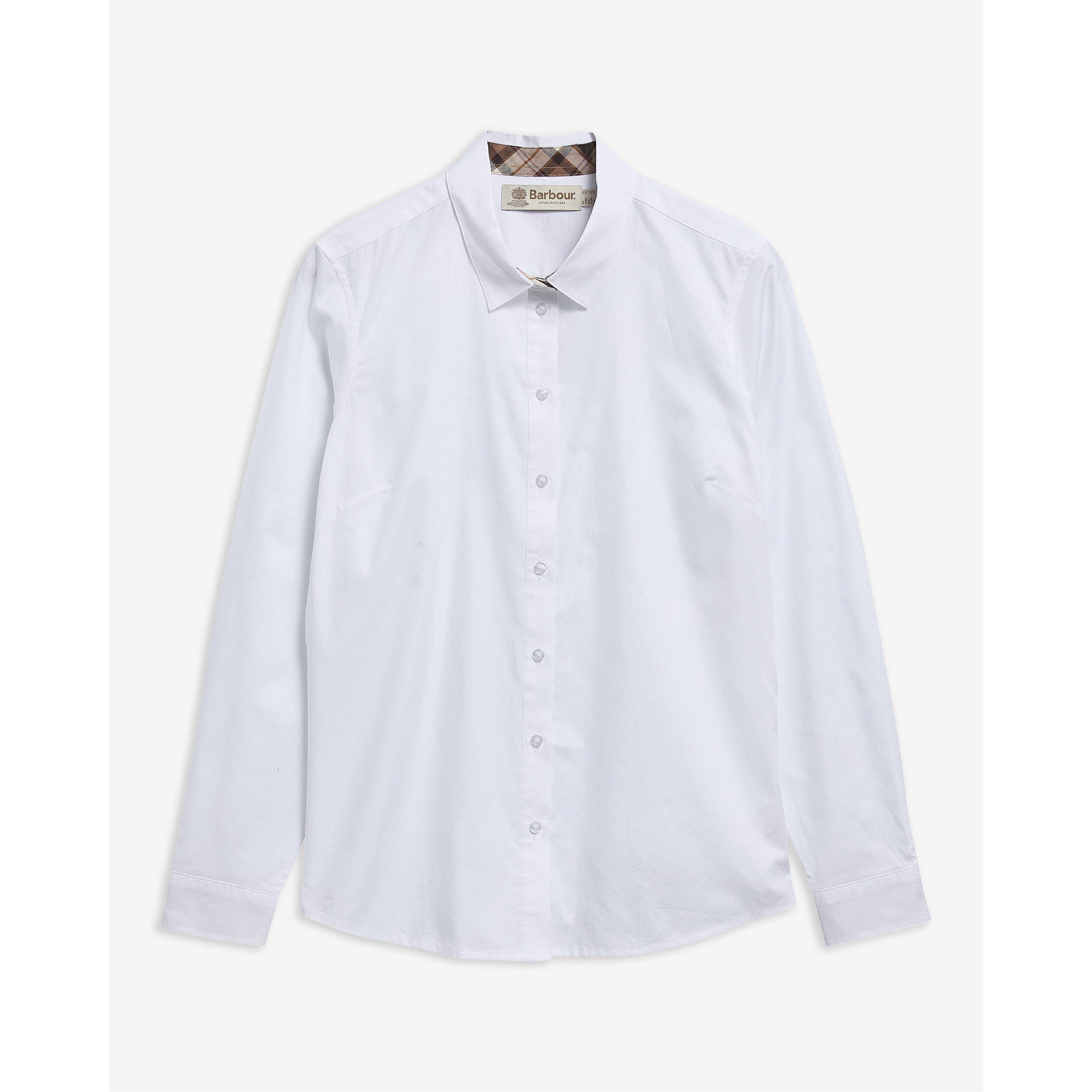 White/Hessian - Barbour - Womens Derwent Shirt - 9