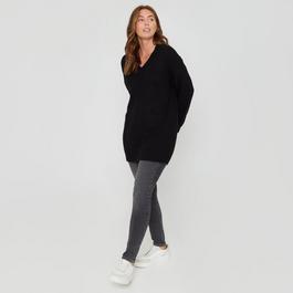 Be You Cosy V Neck Stretch Jumper Ld00