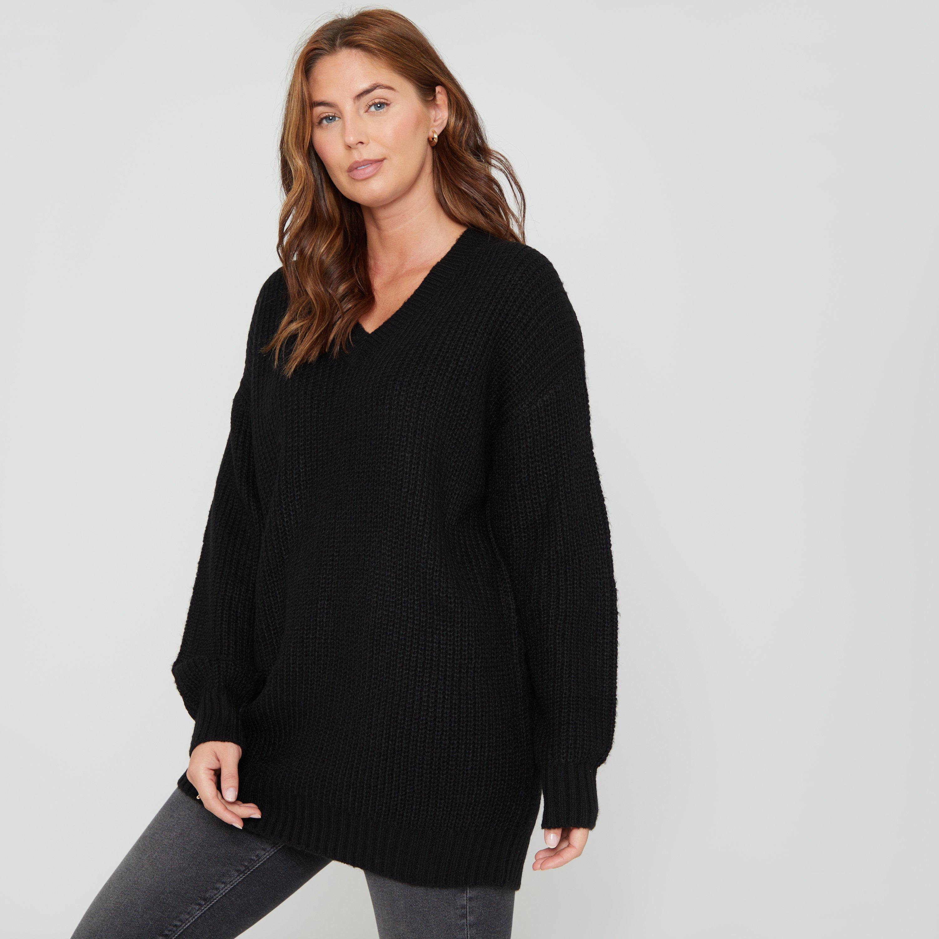 BLACK - Be You - Cosy Stretch Crew Neck Jumpers - 3