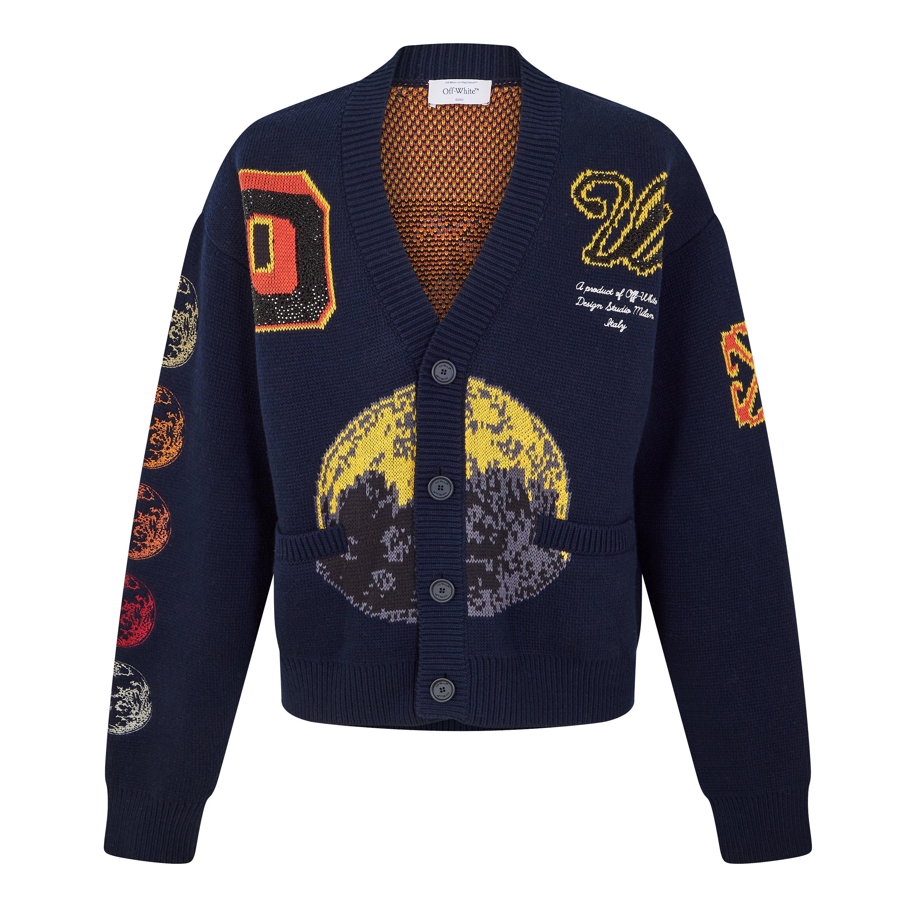 Multicolor - Off White - Men's Cardigan - 1