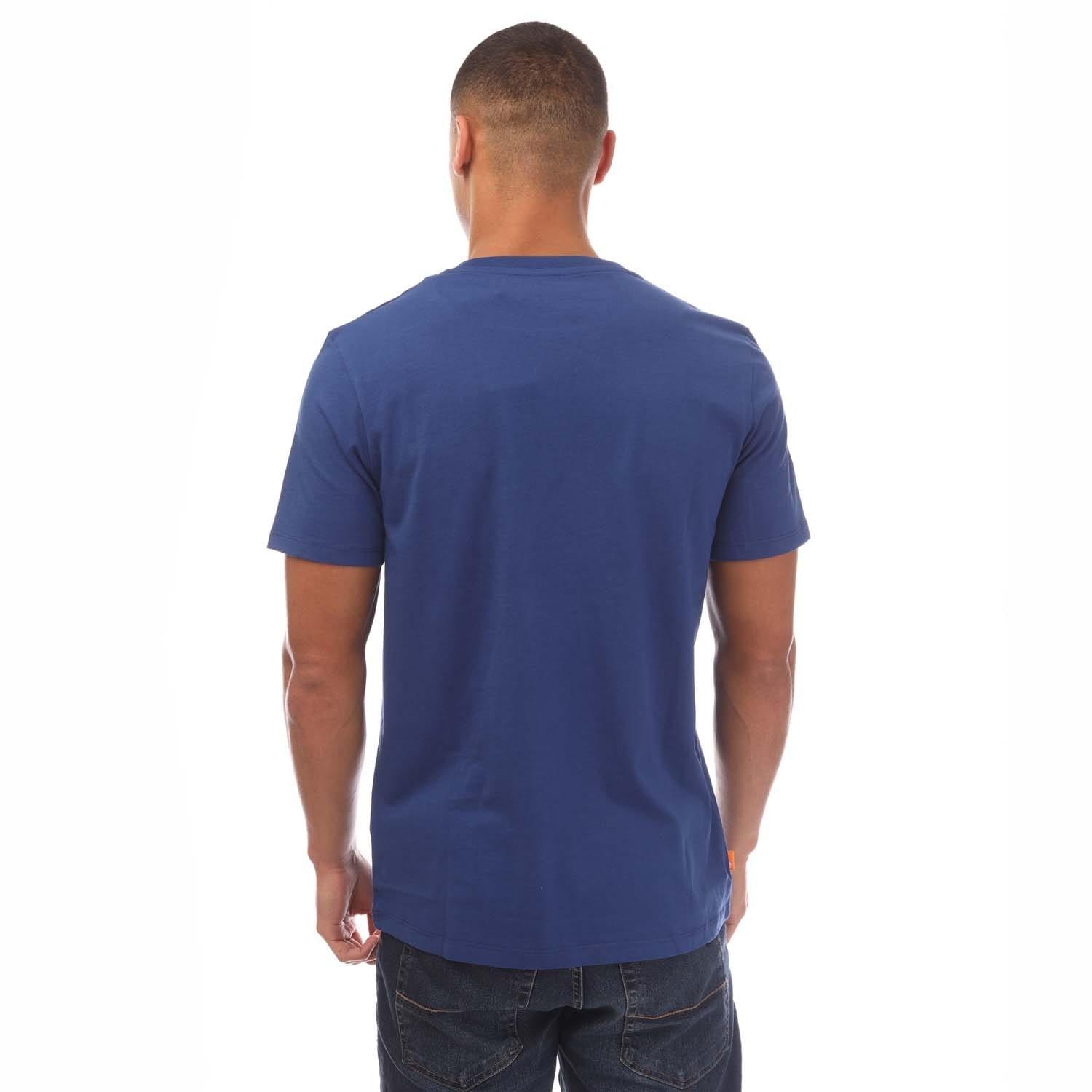 Blue - Timberland - Tree Logo Short Sleeve T-Shirt - 2