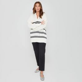 Be You BeYou Stripe Collared Jumper Womens