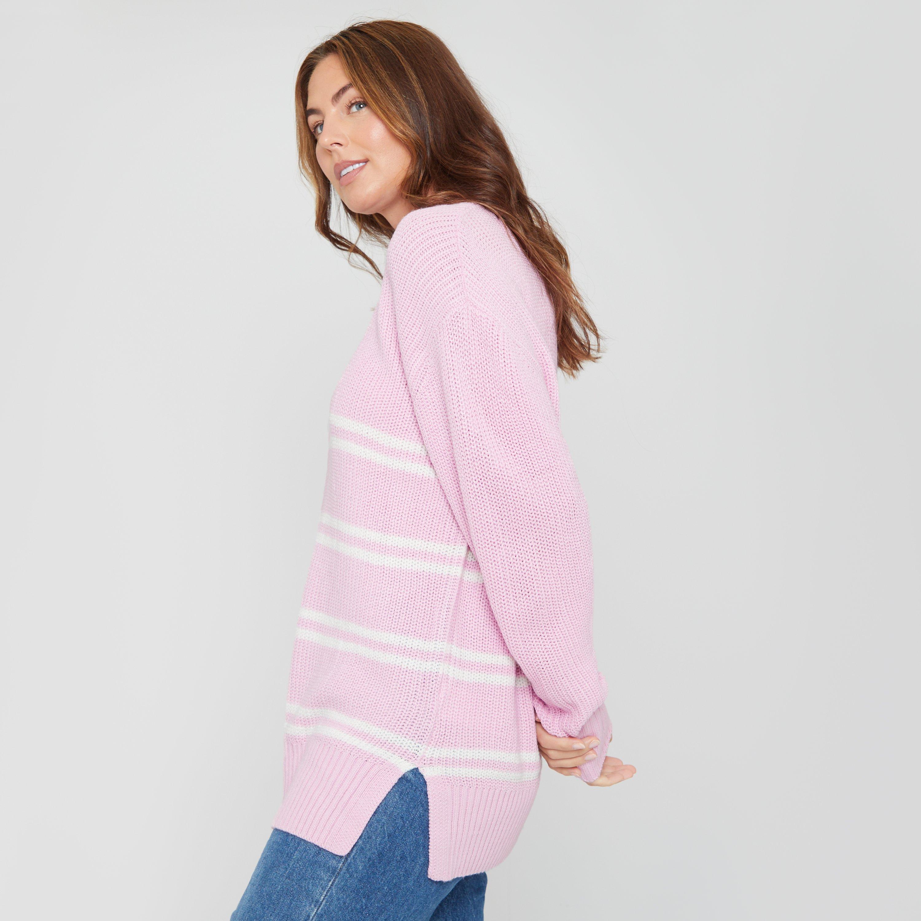 COR-DE-ROSA - Be You - Women's BeYou Stripe Crew Neck Jumper - 3