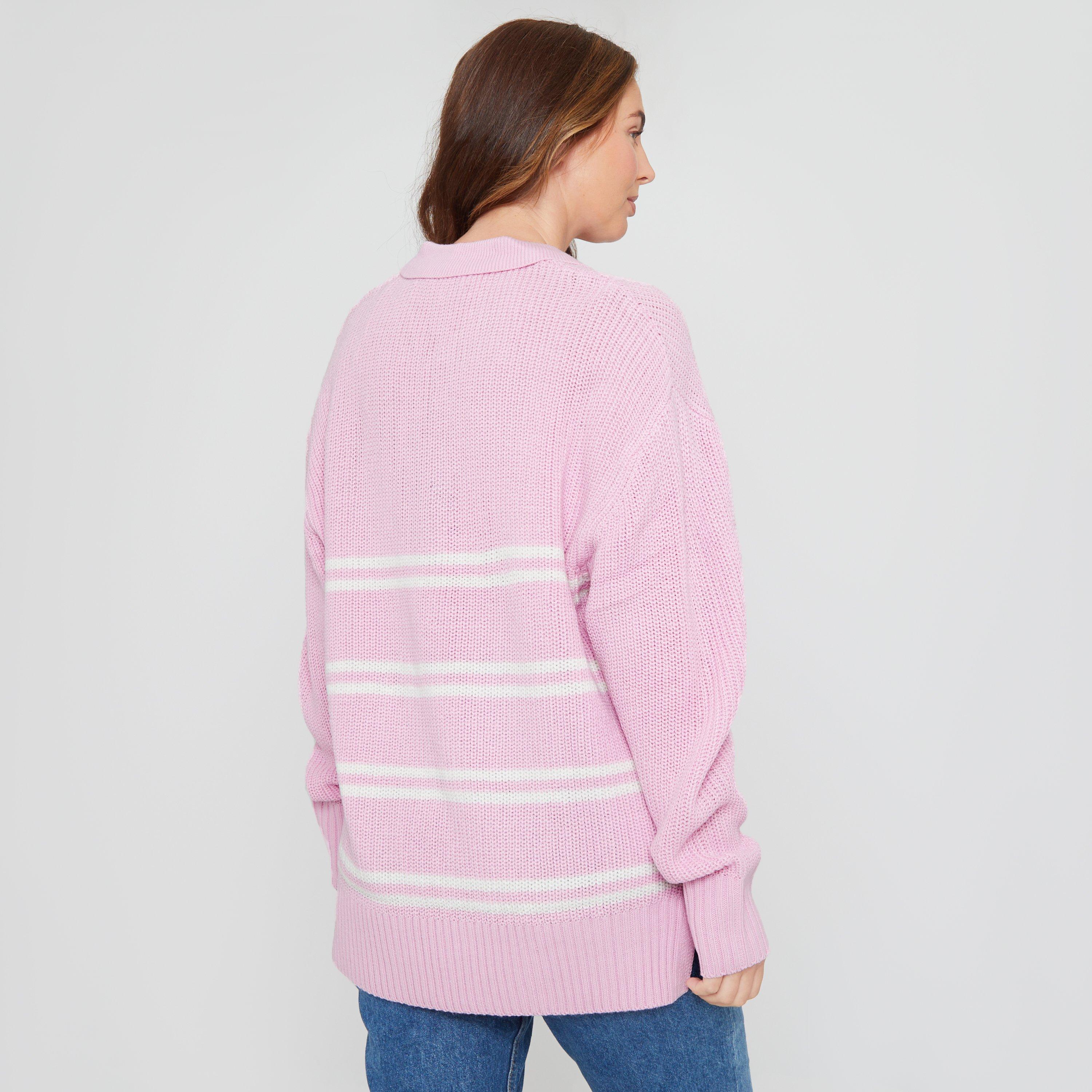 COR-DE-ROSA - Be You - Women's BeYou Stripe Crew Neck Jumper - 5
