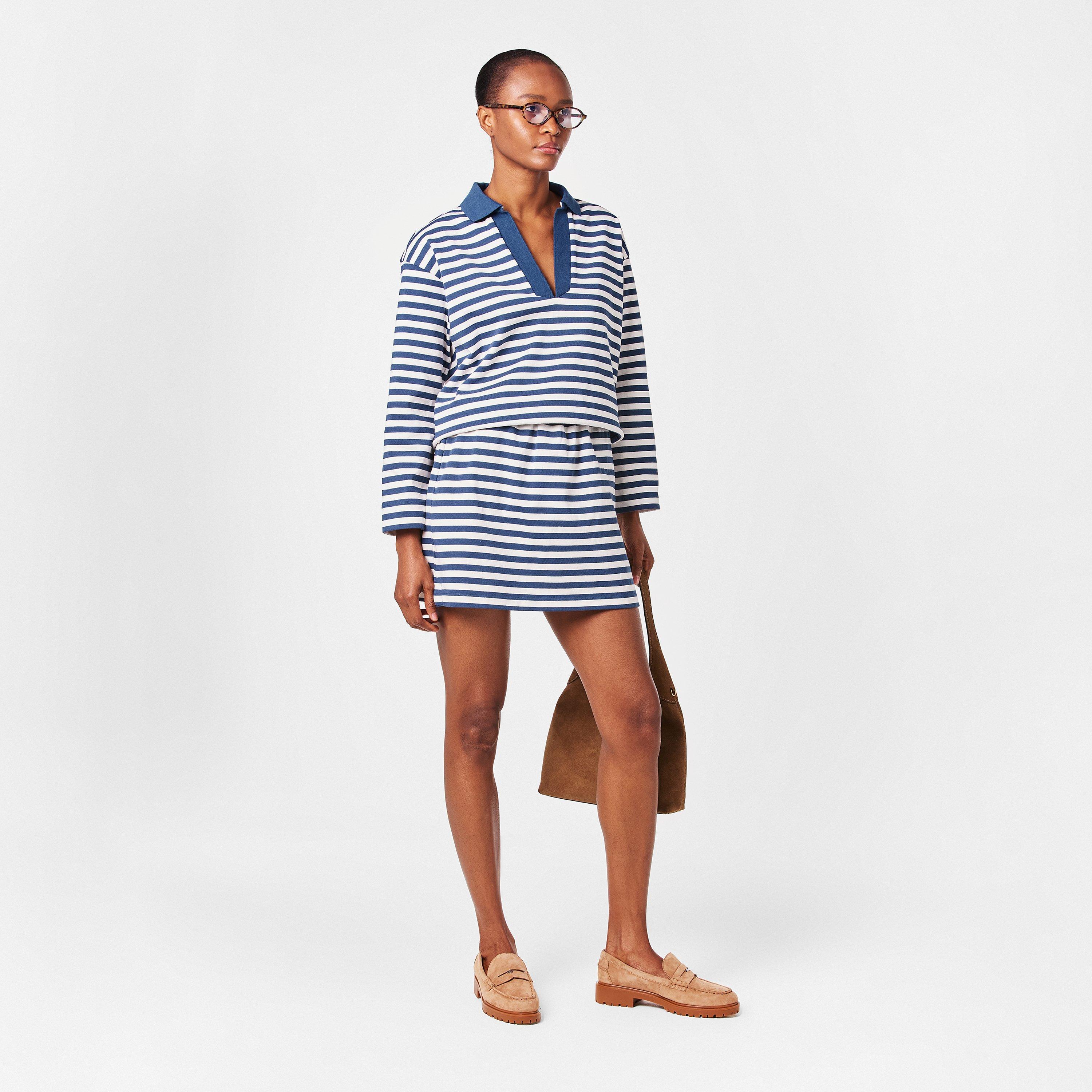 Navy Stripe - Posse - Women's Haisley Mini Skirt - 6