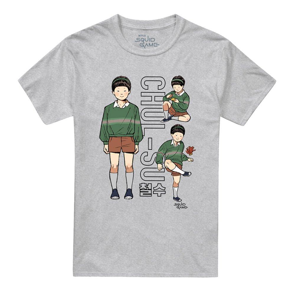 Grey - Squid Game - Squid Game - Season Three Vintage Chul-Su T-Shirt - 4
