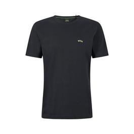Boss Curved Logo T Shirt