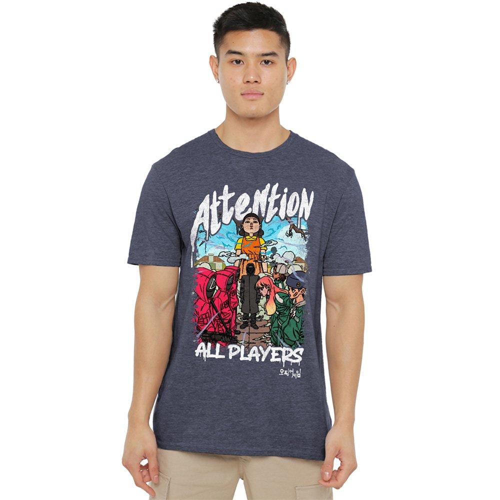 Grey - Squid Game - Squid Game - Season Three Attention Anime T-Shirt - 1