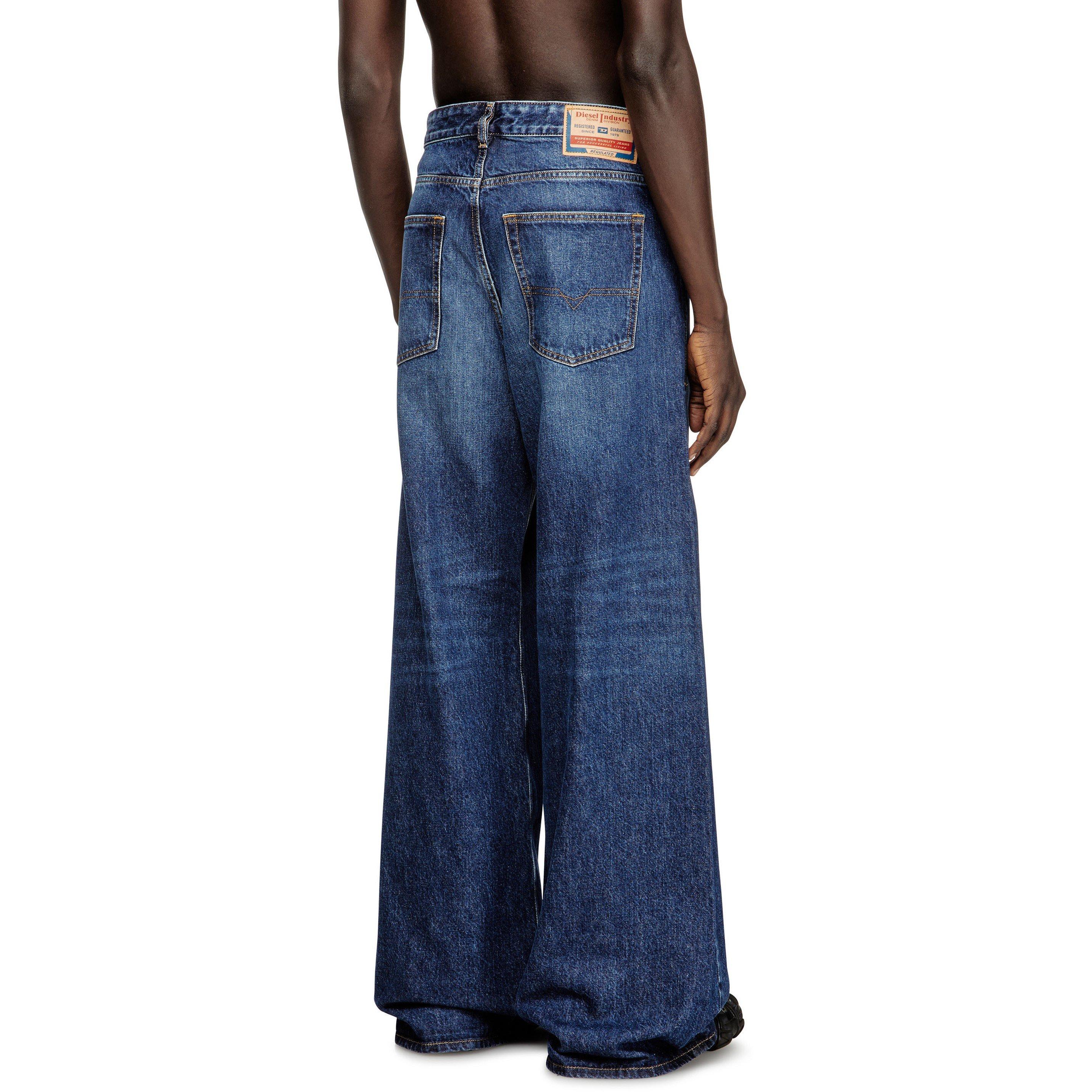 Mid Blue - Diesel - Men's Wide Leg Jeans - 2