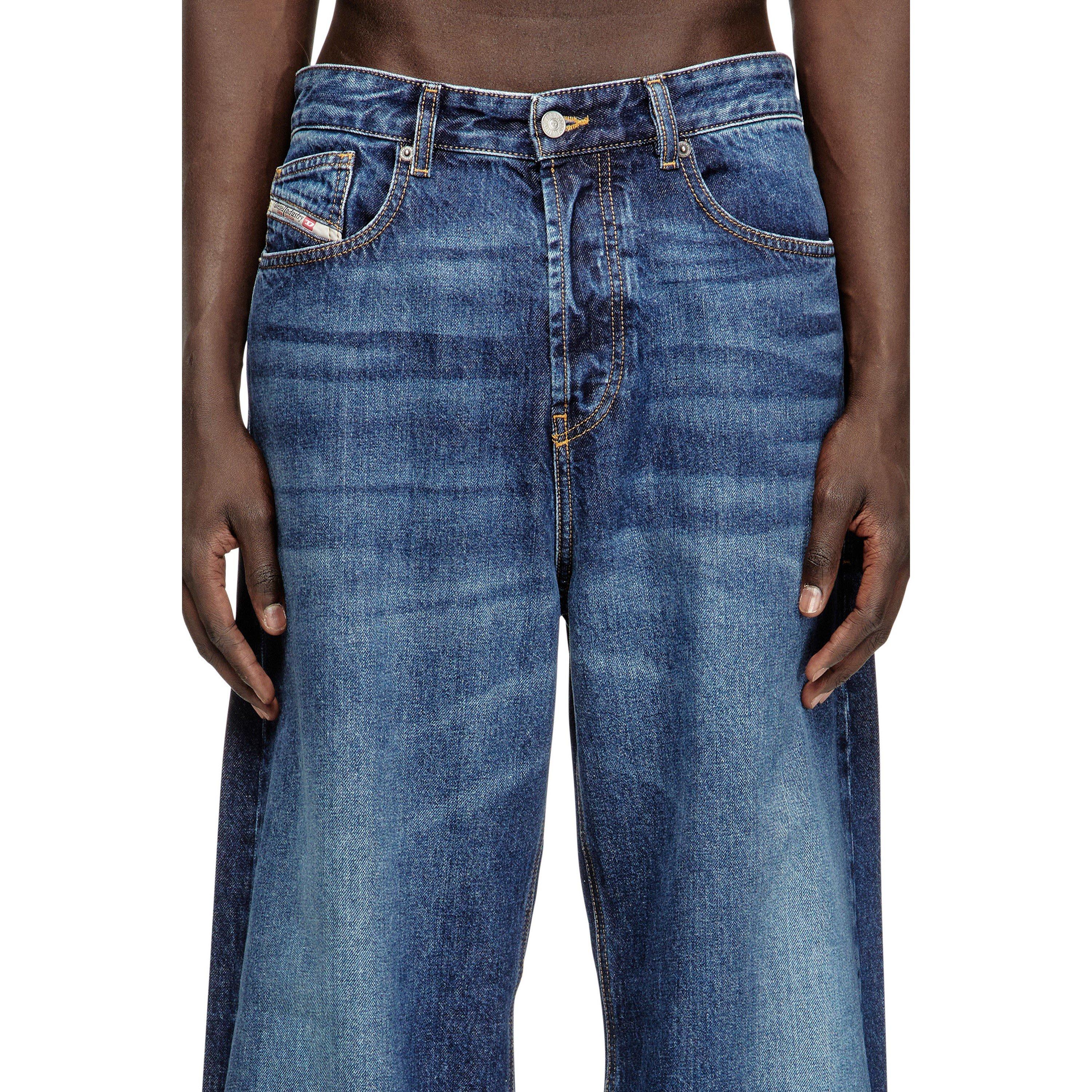 Mid Blue - Diesel - Men's Wide Leg Jeans - 3