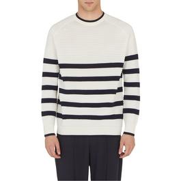 Emporio Armani Striped Ottoman Jumper