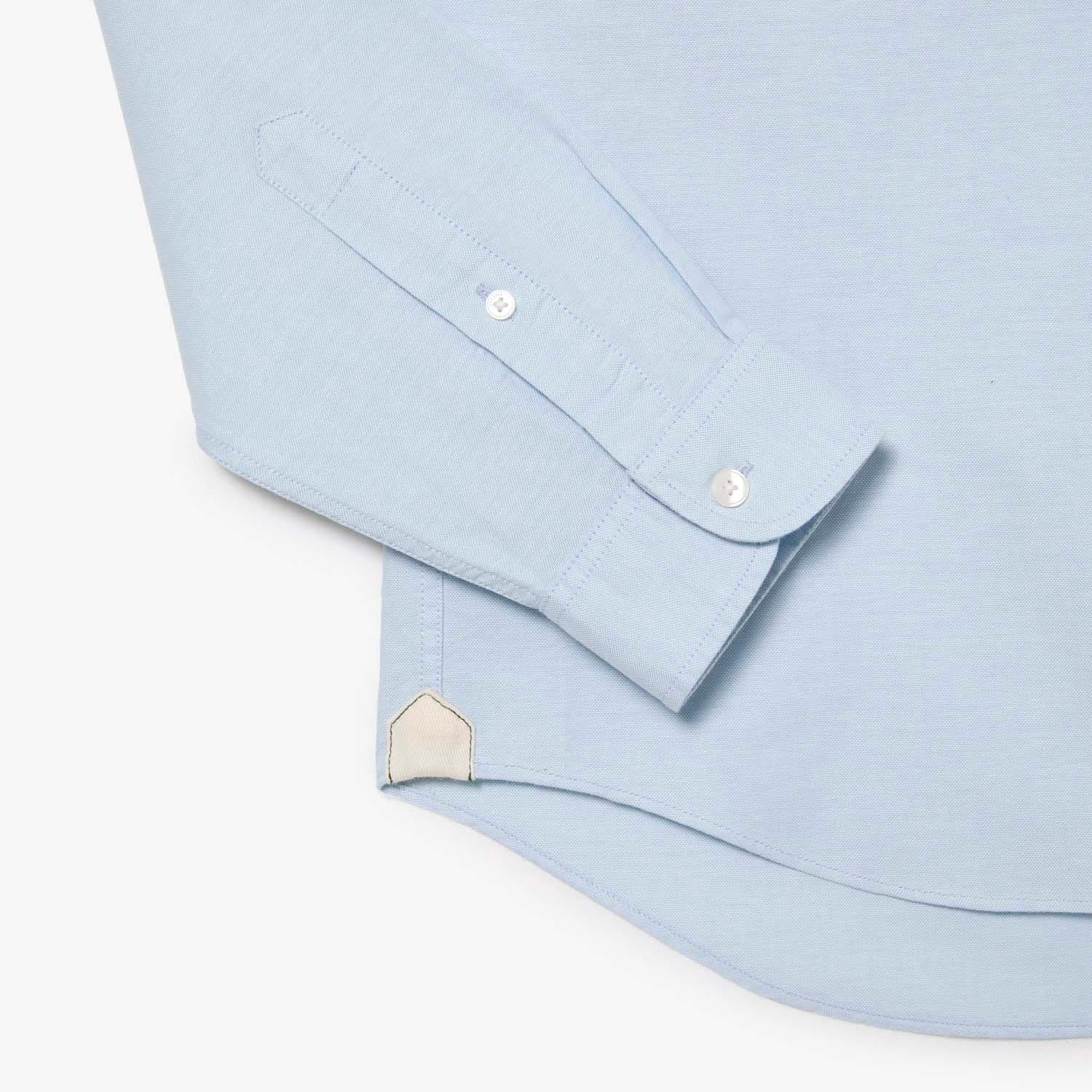 Blue - Lacoste - Regular Fit Long Sleeve Oxford Shirt - 6