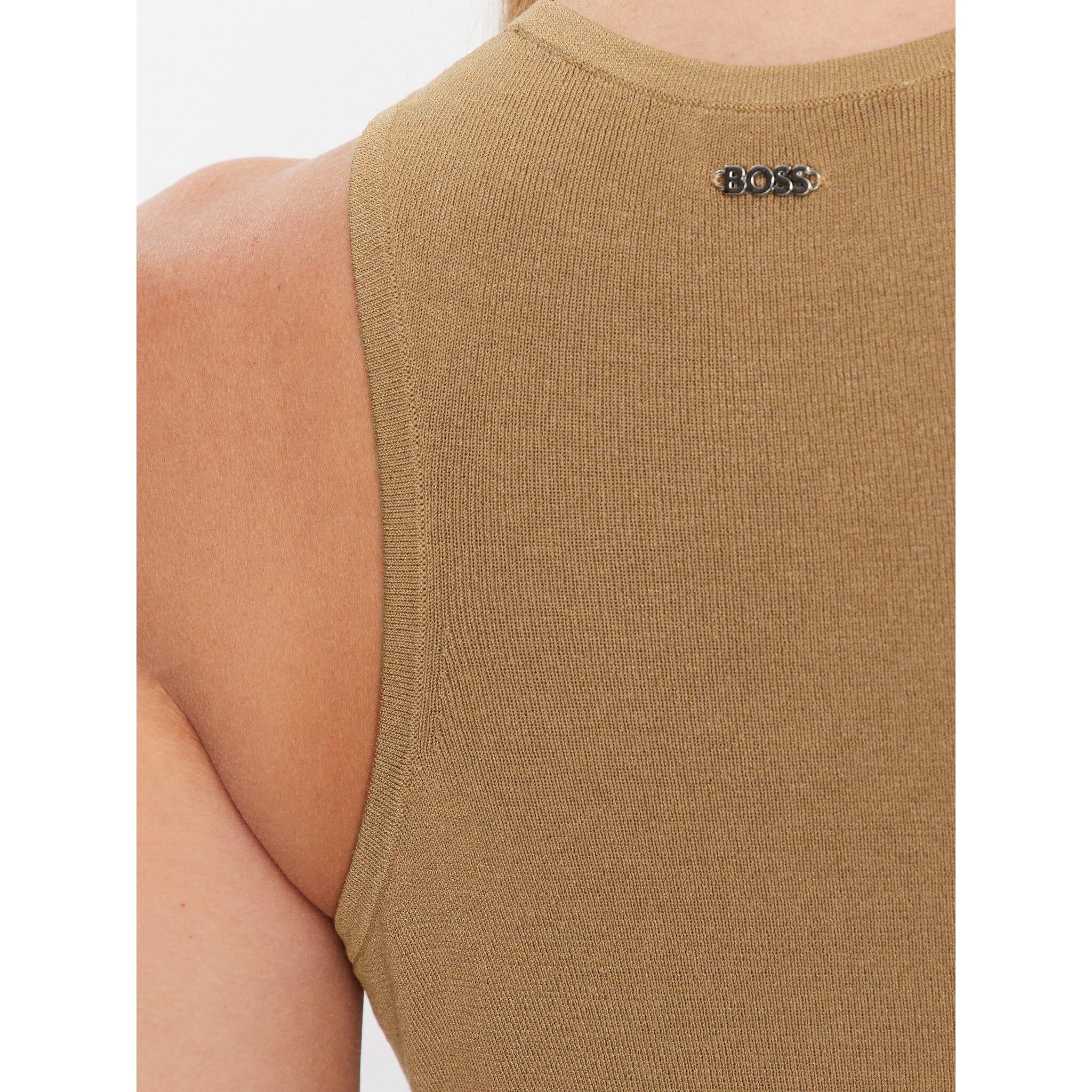 Beige - Boss - Flaurelia Knitted Dress - 3