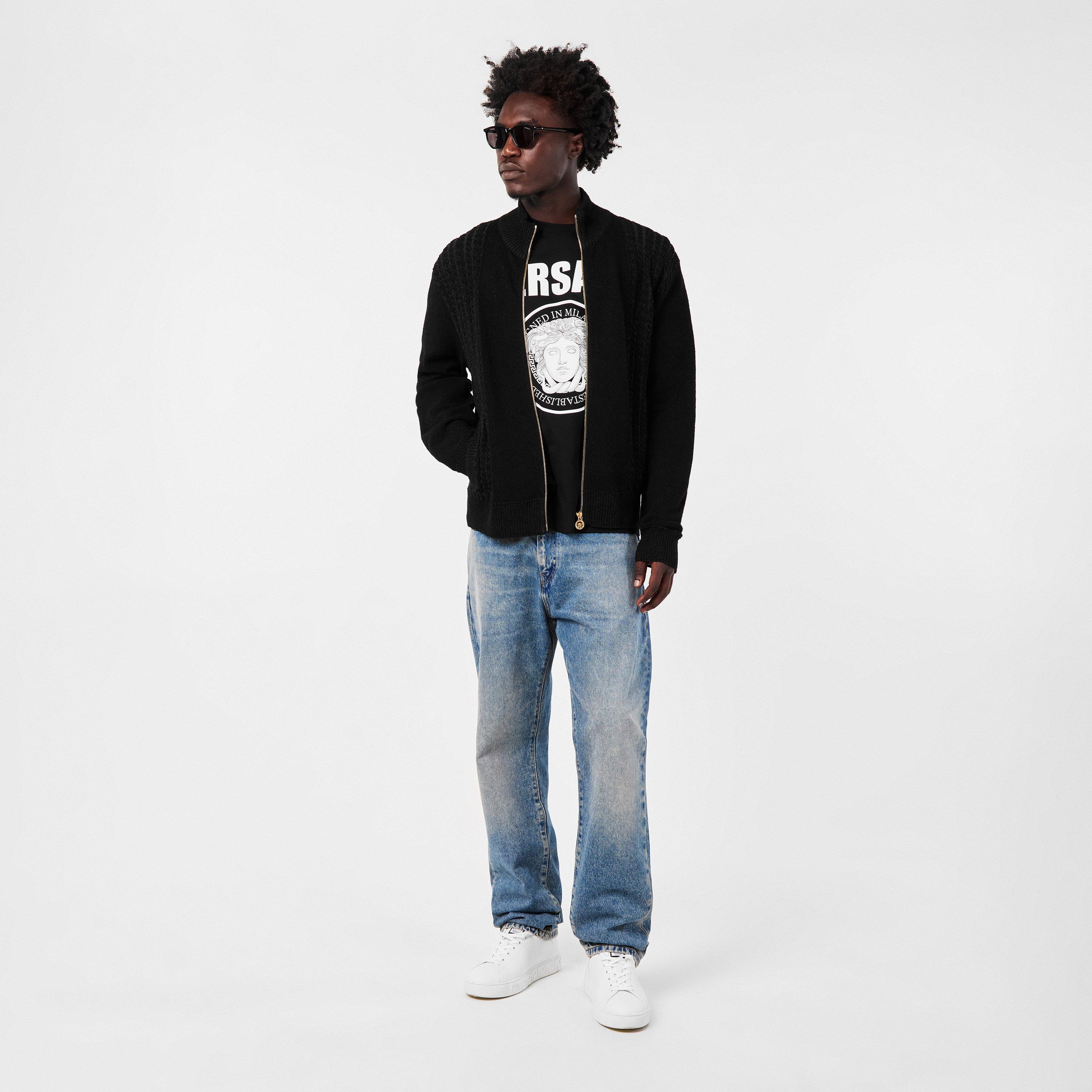 Grey - Versace - Men's Jumper - 6