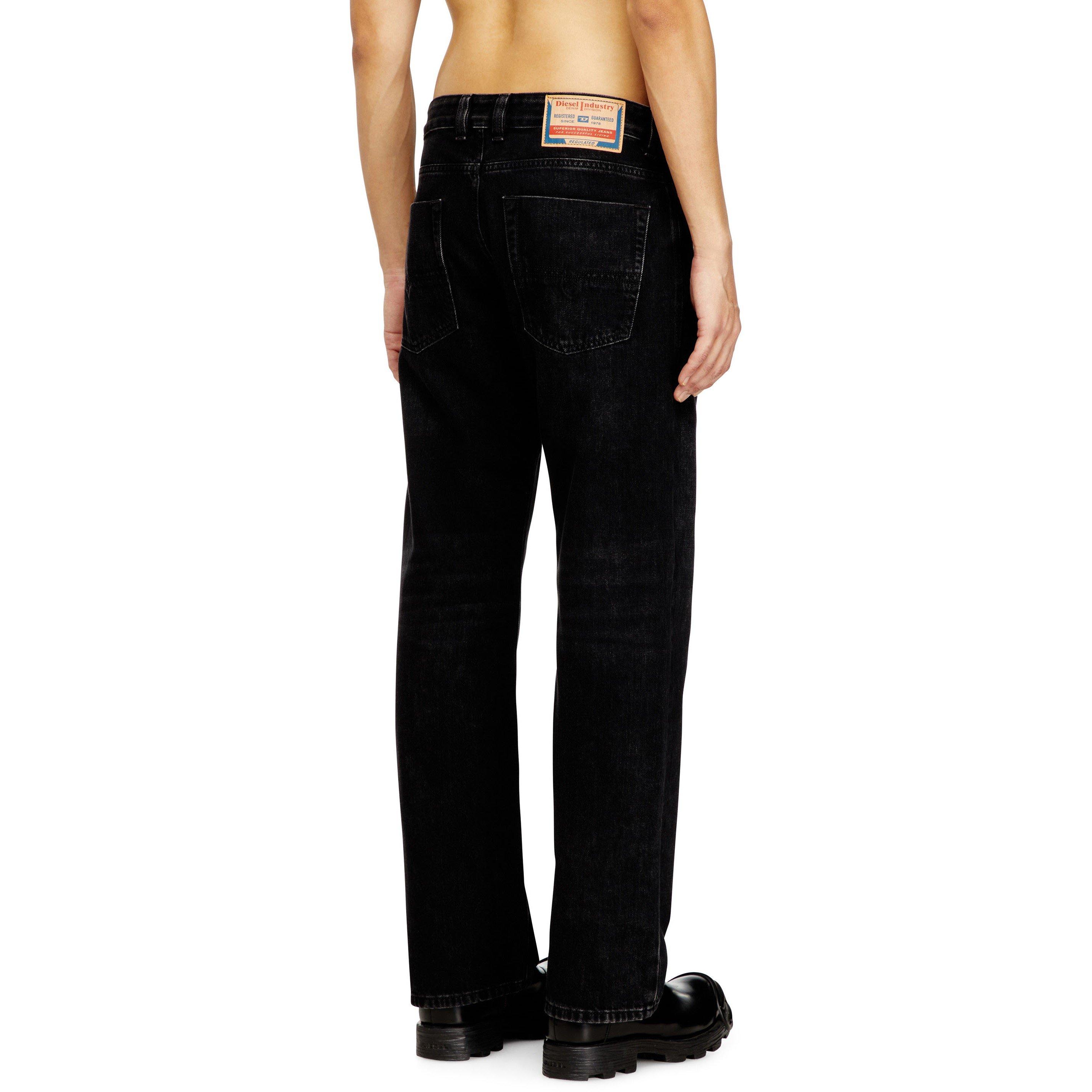 Washed Black - Diesel - Men's Wide Leg Jeans - 2