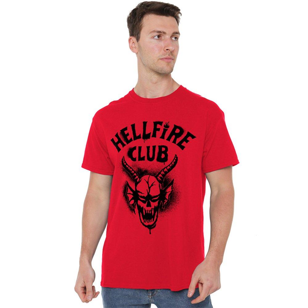 Red - Stranger Things - Stranger Things Hellfire Spray Logo T-Shirt Red - 1