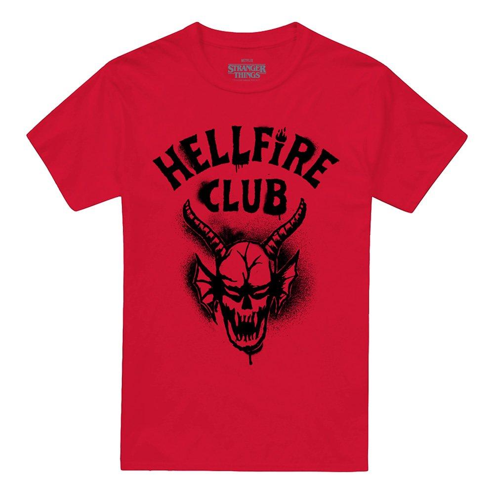 Red - Stranger Things - Stranger Things Hellfire Spray Logo T-Shirt Red - 4