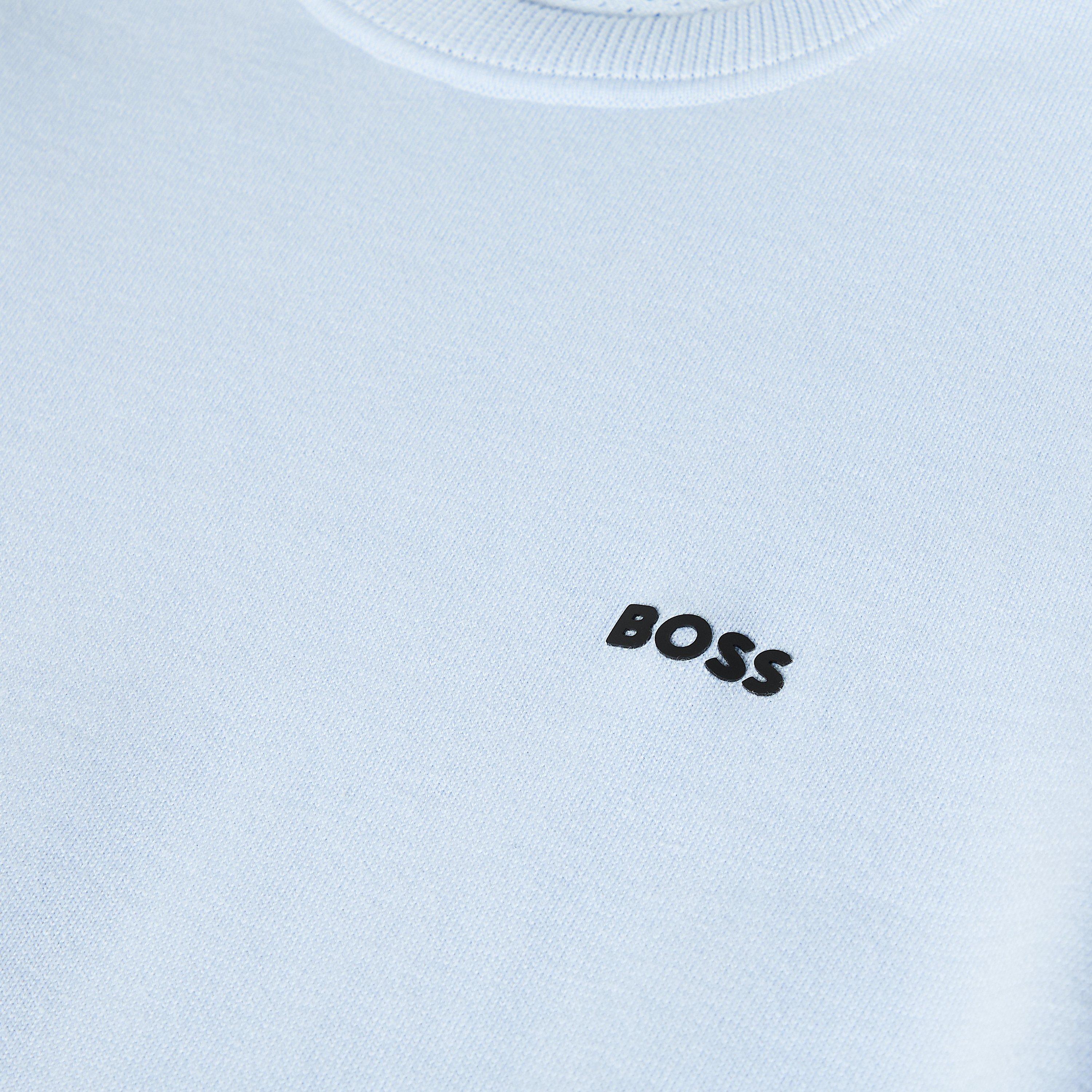 Blue 460 - Boss - Mens BOSS GREEN Crew Neck Jumper with Logo Detail - 5