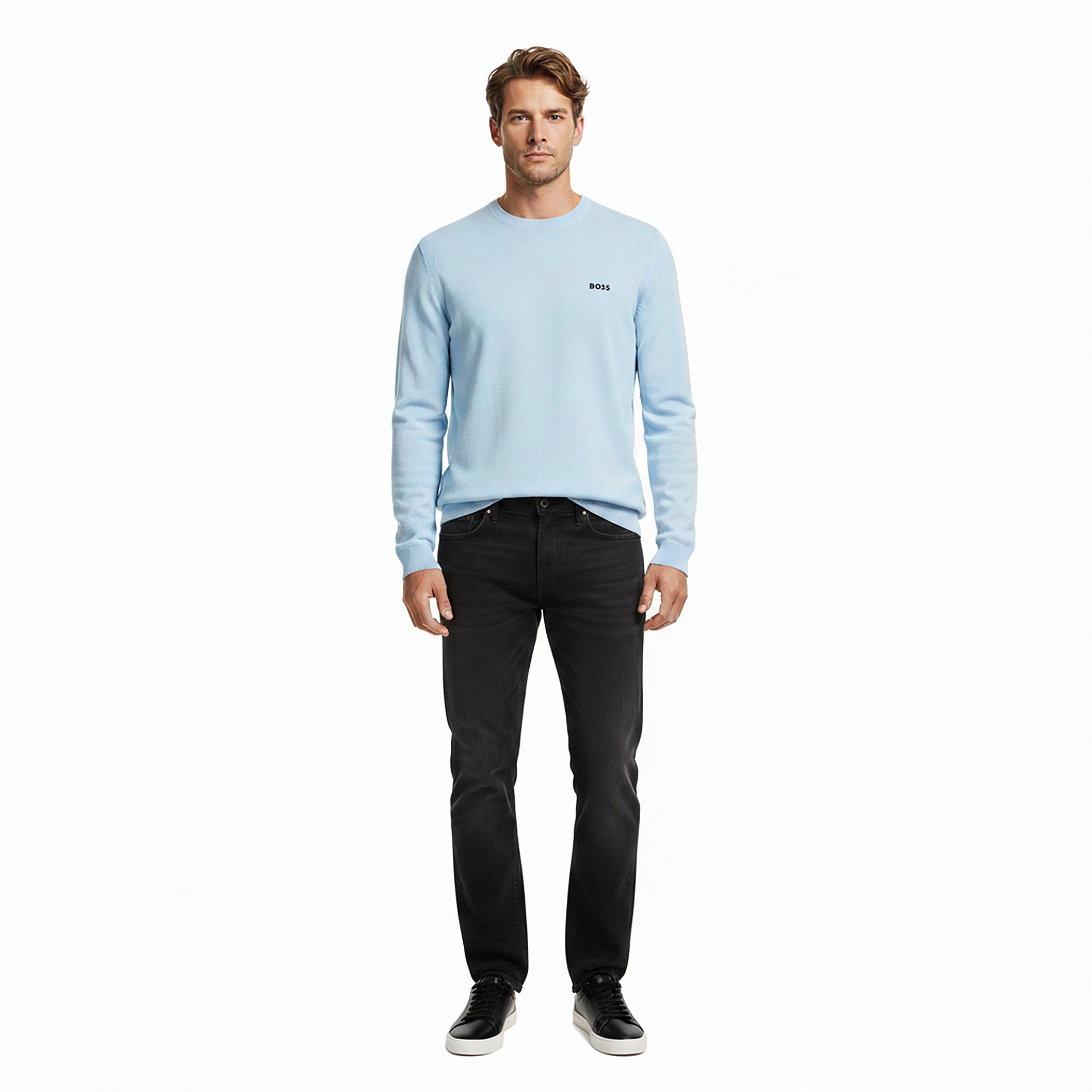 Blue 460 - Boss - Mens BOSS GREEN Crew Neck Jumper with Logo Detail - 6