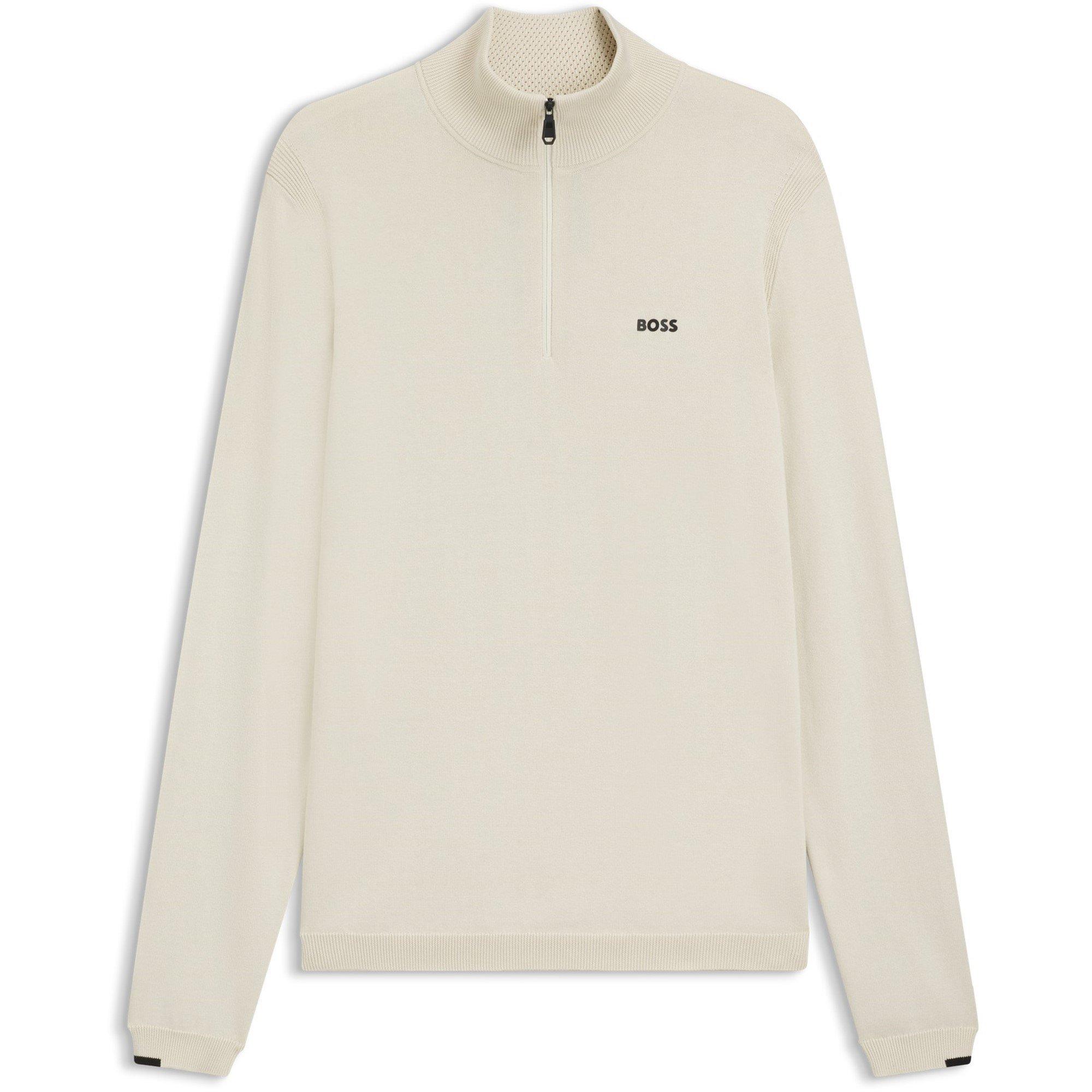 Boss Quarter Zip Jumper - Open White 131 - M