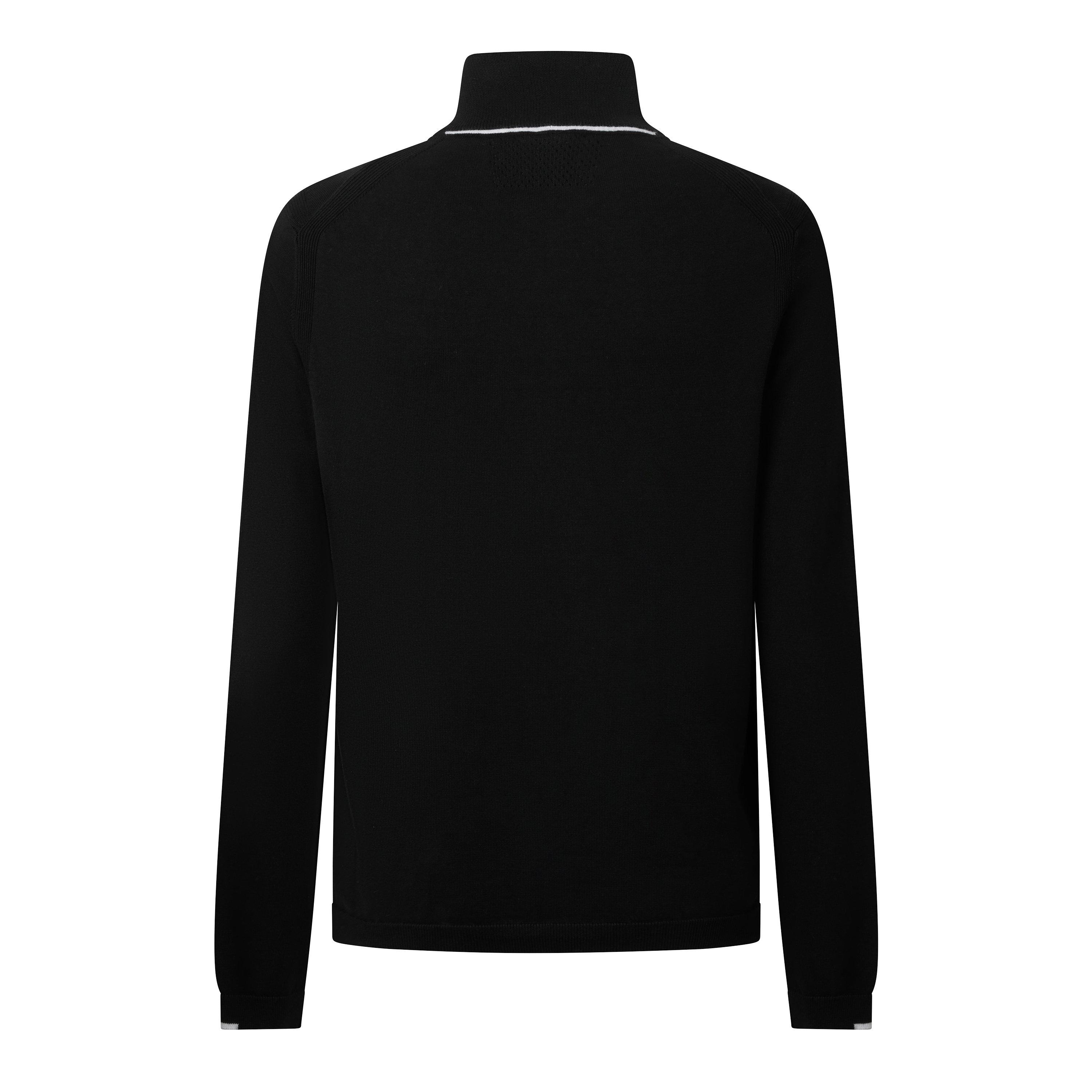 Black 001 - Boss - Mens BOSS GREEN Quarter Zip Jumper with Logo Detail - 2