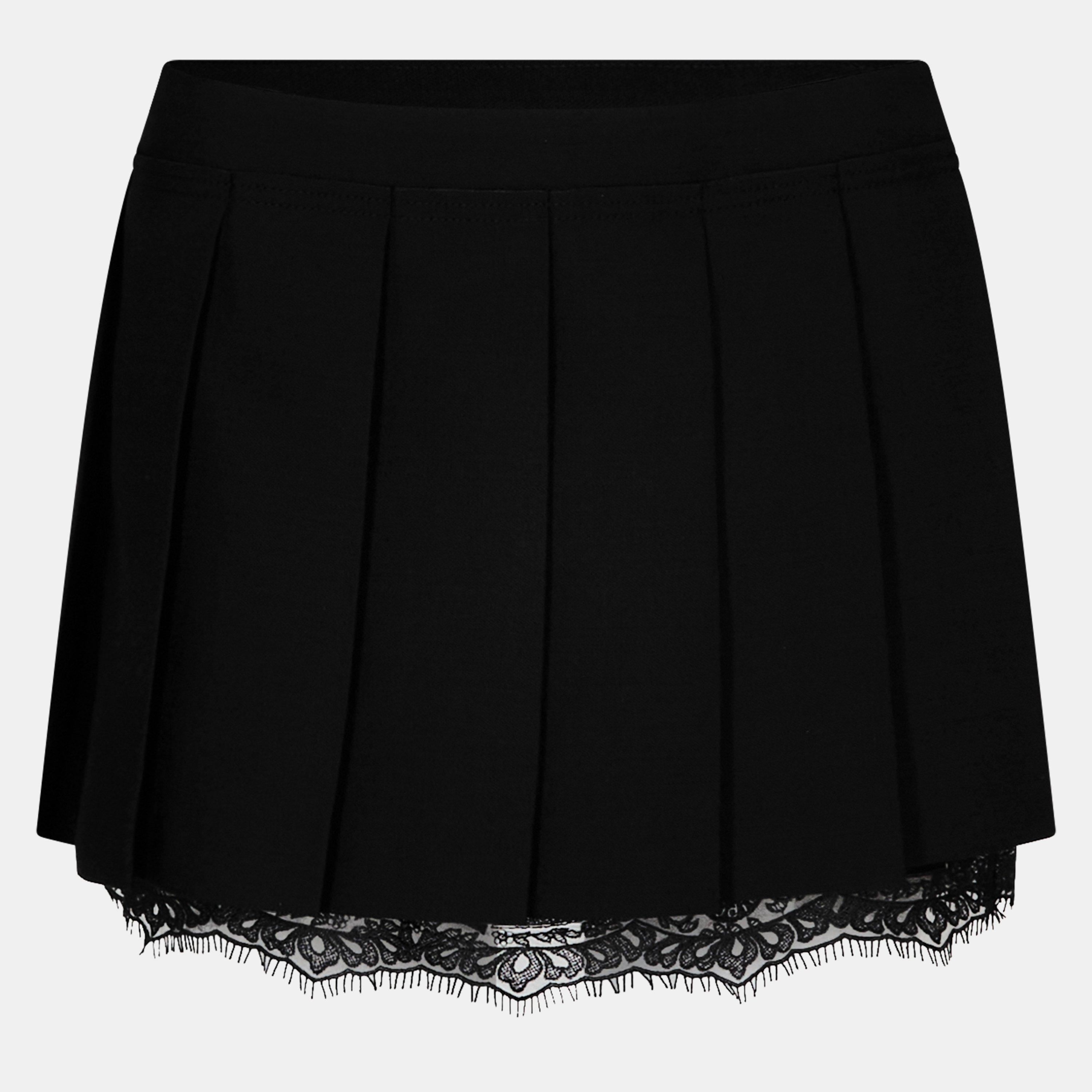 Acne Studios Womens Inbora Mini Skirt - BLACK - Size 36