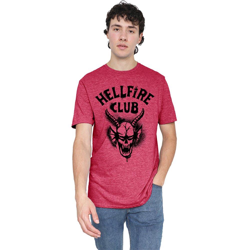 Red - Stranger Things - Stranger Things Hellfire Spray Logo T-Shirt Red - 1