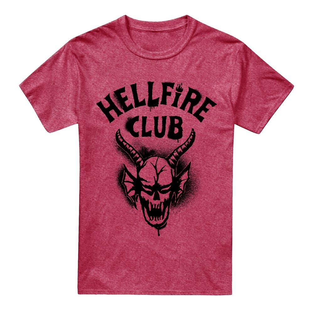 Red - Stranger Things - Stranger Things Hellfire Spray Logo T-Shirt Red - 4