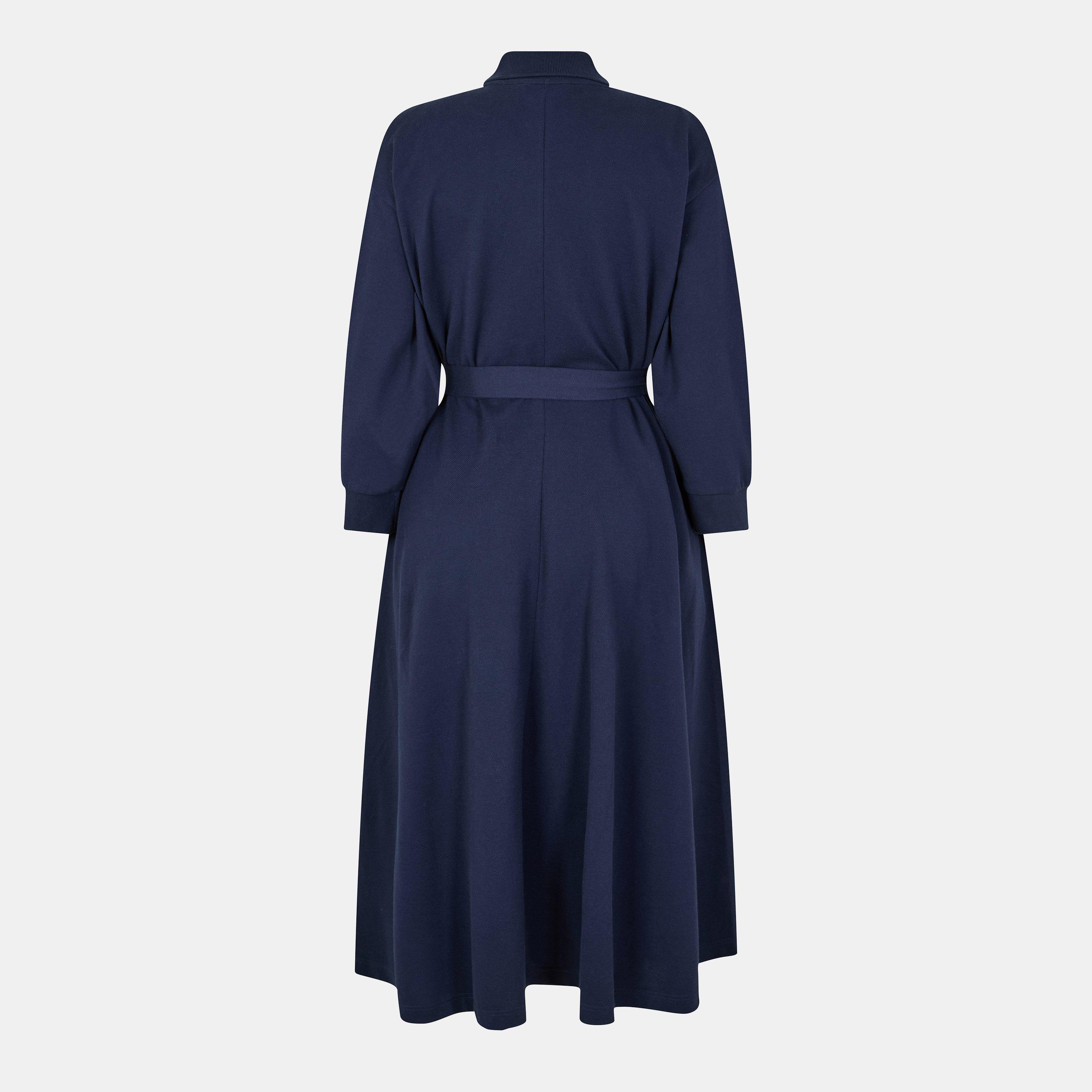 Navy Blue - Lacoste - Towel Dressing Gown - 2