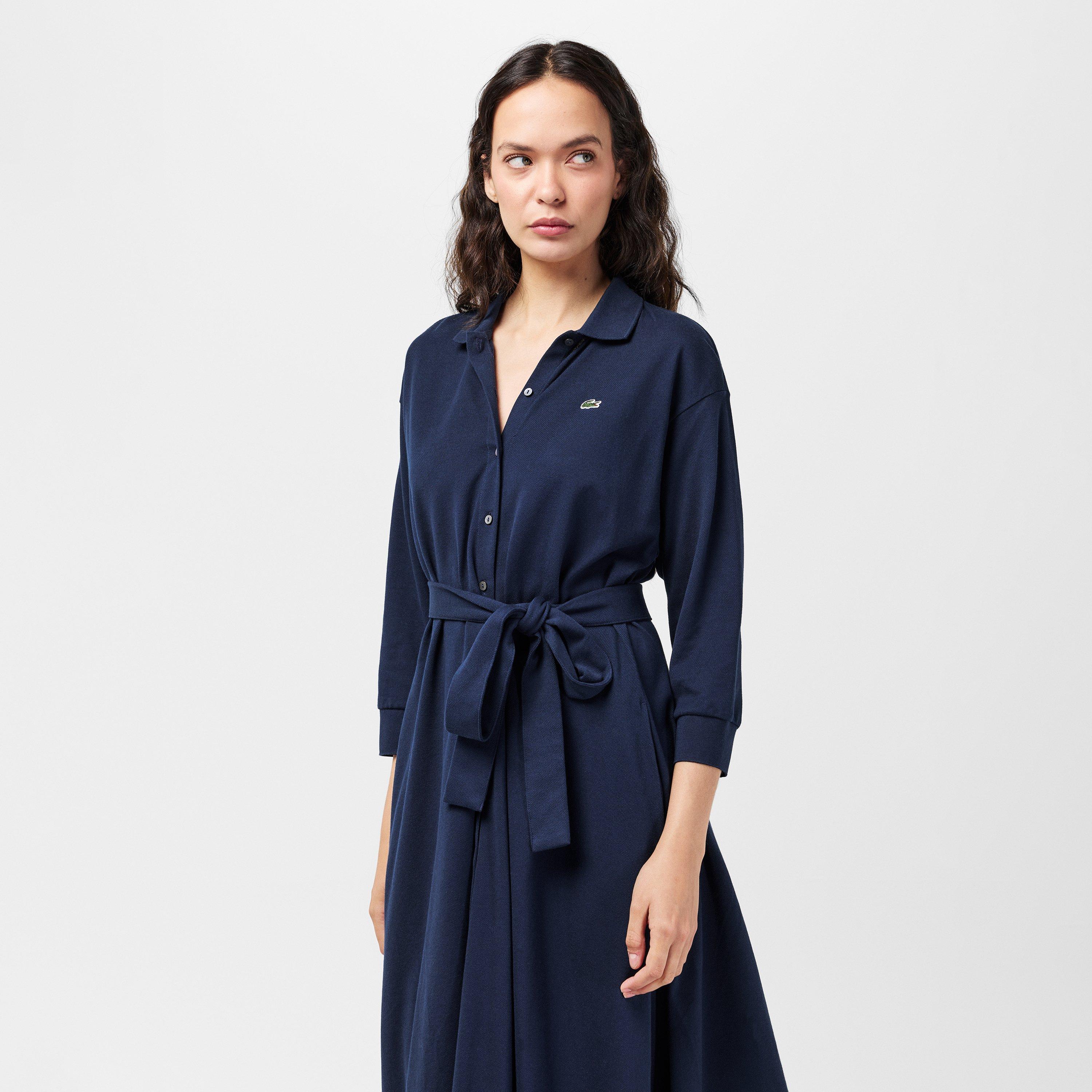 Navy Blue - Lacoste - Towel Dressing Gown - 3
