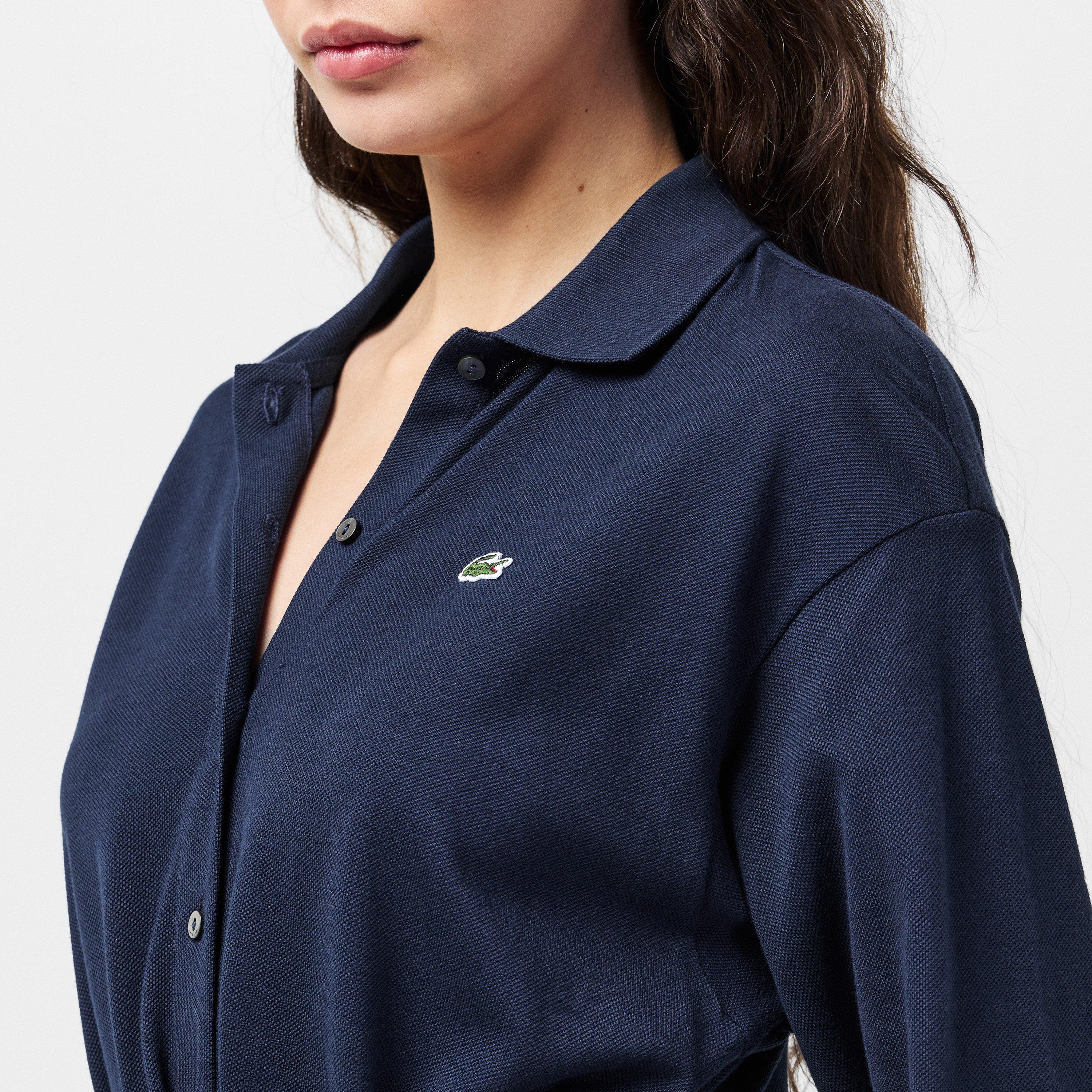Navy Blue - Lacoste - Towel Dressing Gown - 5