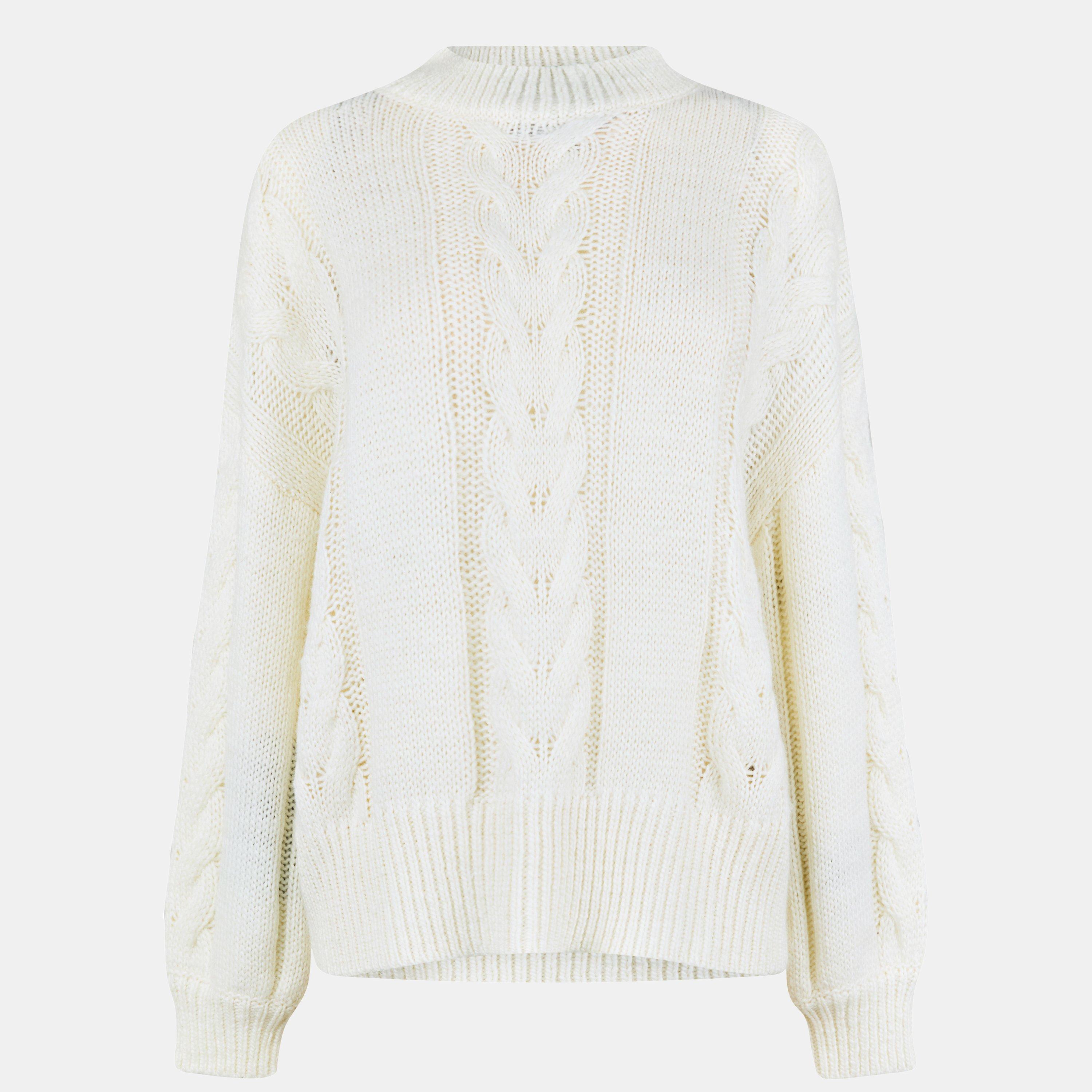 Vintage White - Jack Wills - Oversized Cable Knit Jumper - 1