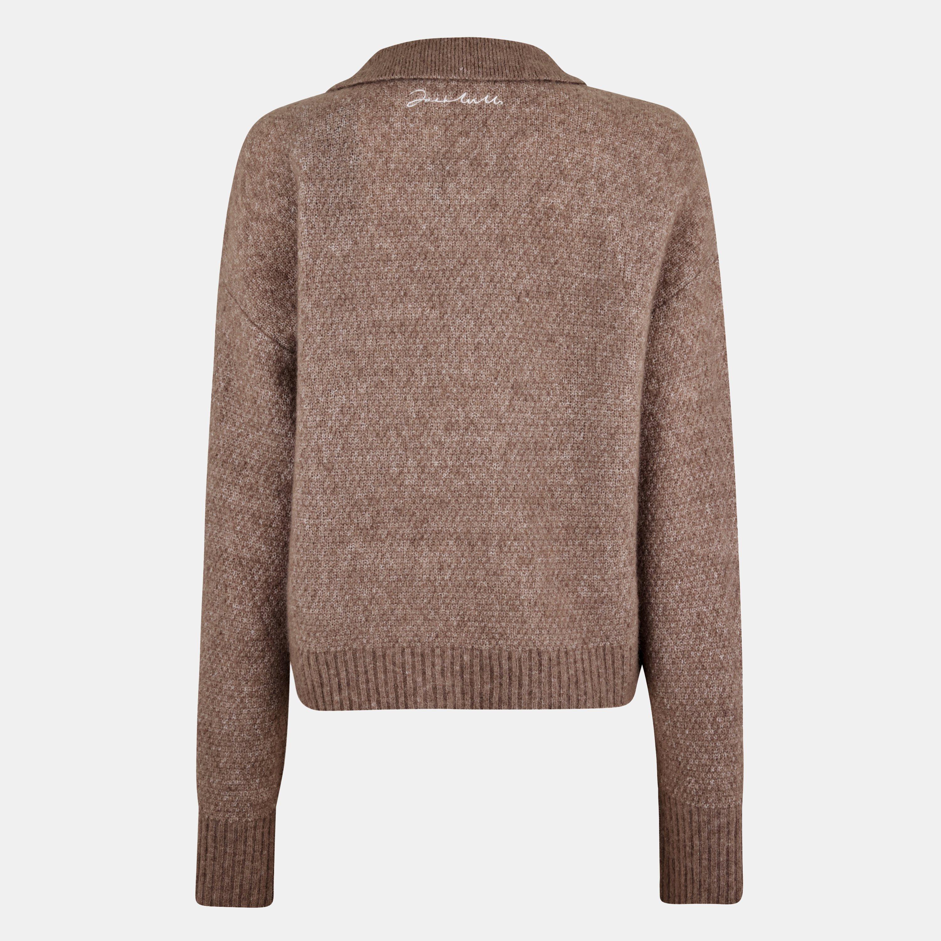 Mocha - Jack Wills - Knitted Long-Sleeve Polo Shirt - 2