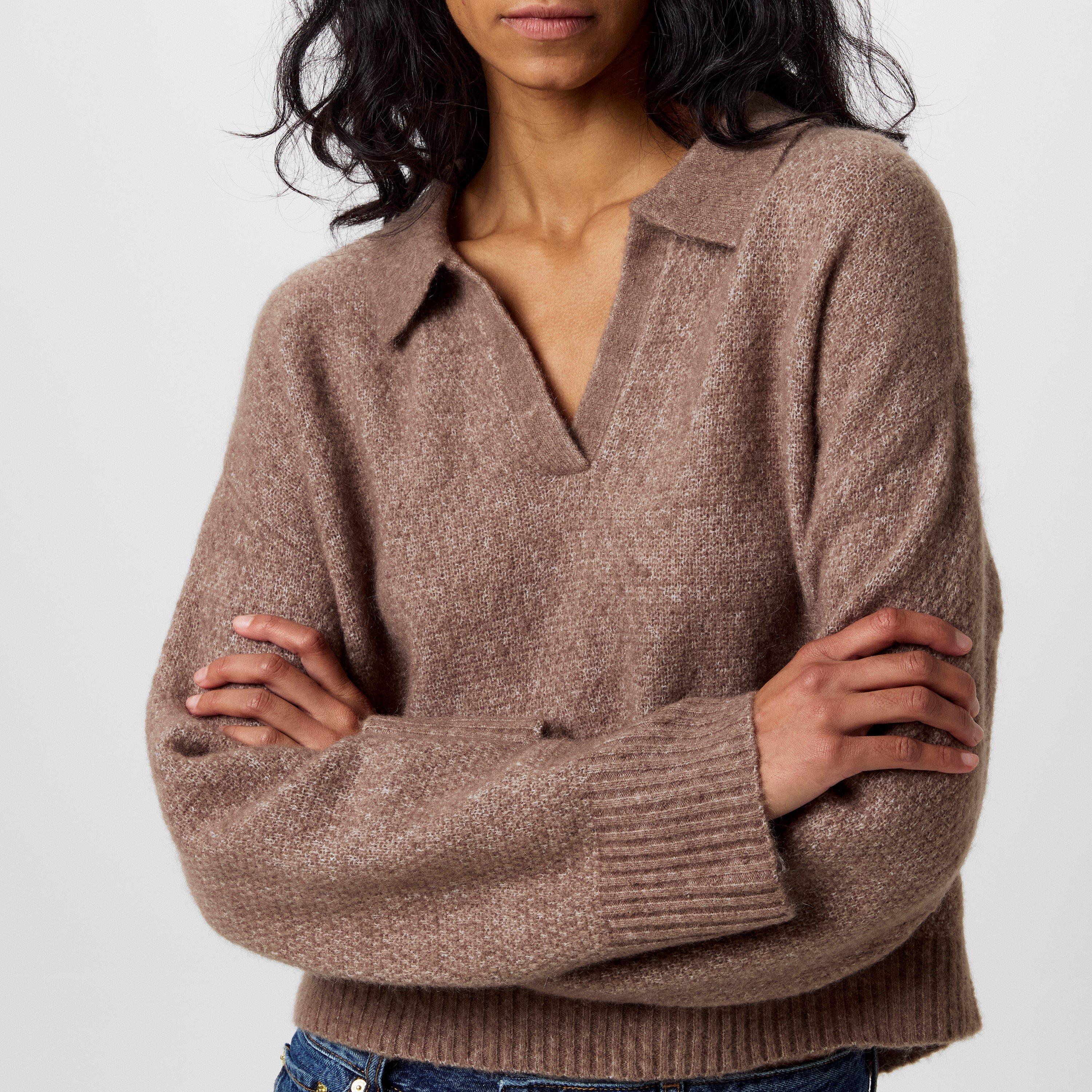 Mocha - Jack Wills - Knitted Long-Sleeve Polo Shirt - 3